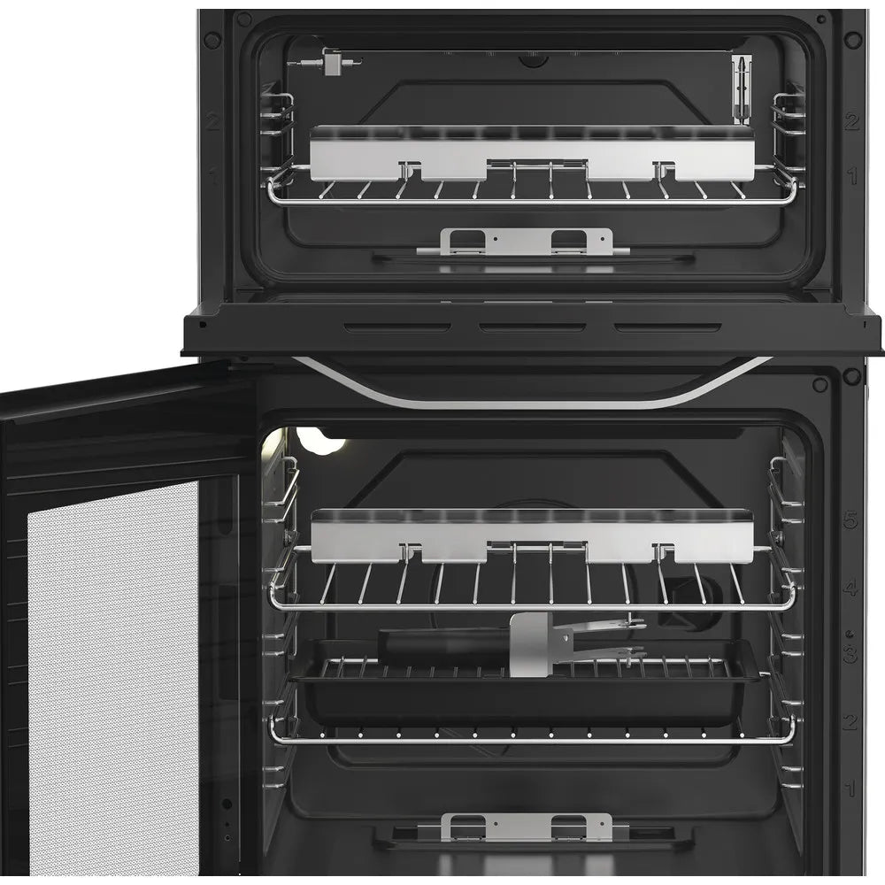 Hotpoint HDG5GCX 50cm Freestanding Gas Double Oven Cooker In Stainless Steel