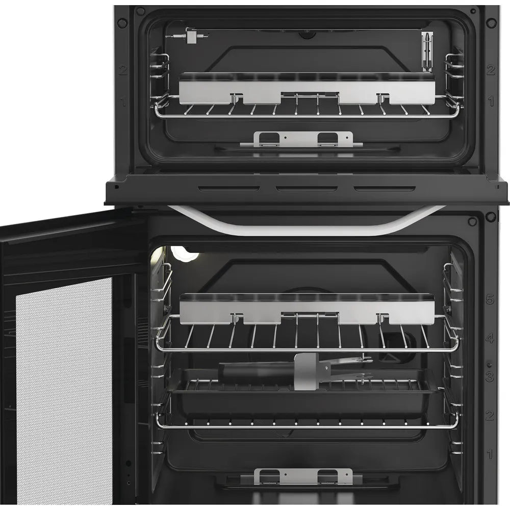 Hotpoint HDG5GCW 50cm Freestanding Gas Double Oven Cooker In White