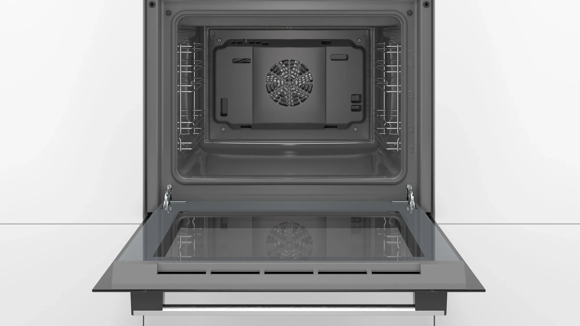 Bosch HHF113BR0B 59.4cm Serie 2 Built In Electric Single Oven with 3D Hot Air - Stainless Steel