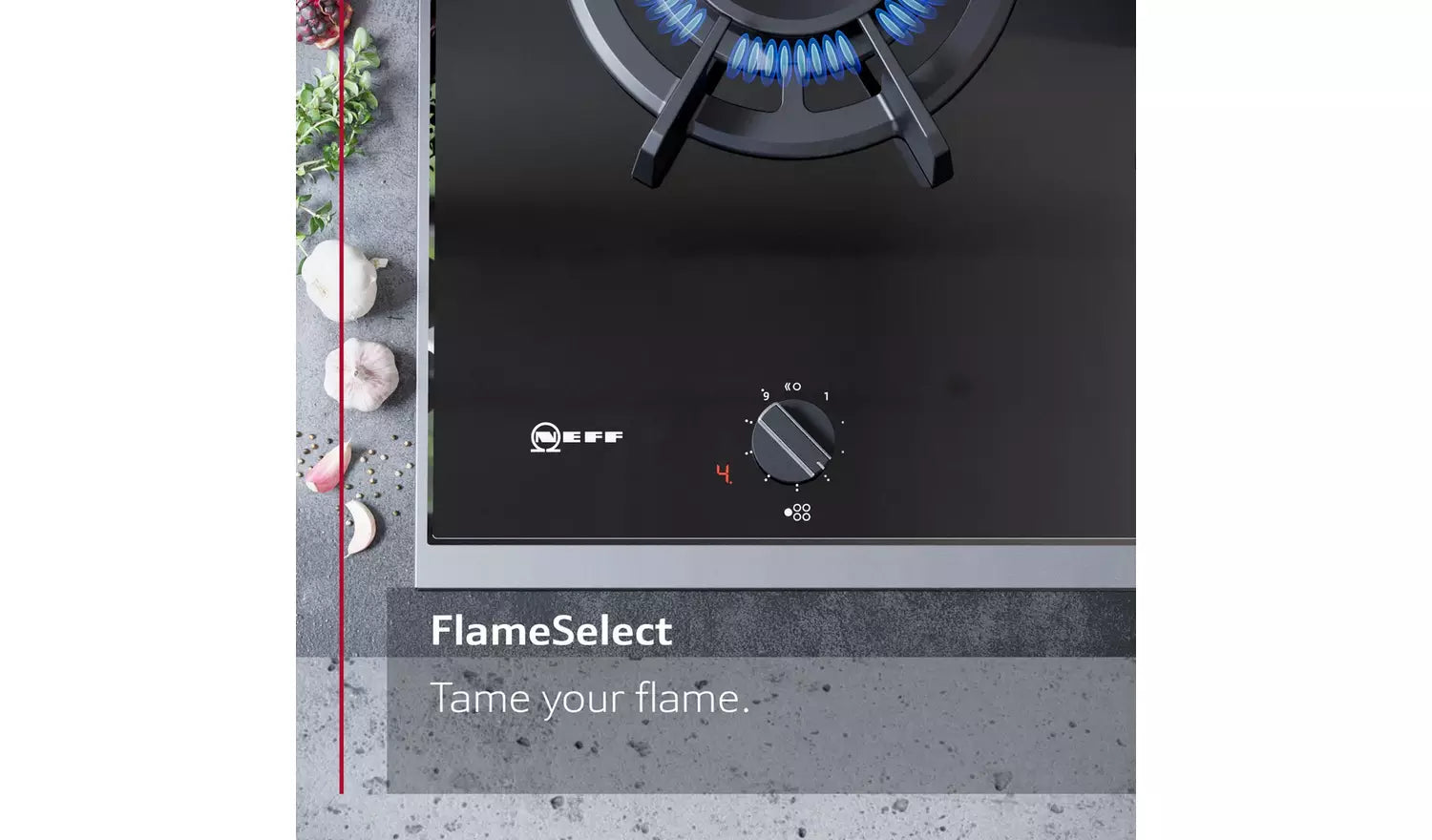 NEFF T26PIP4S0 59cm 4 Burner Gas Hob - Black