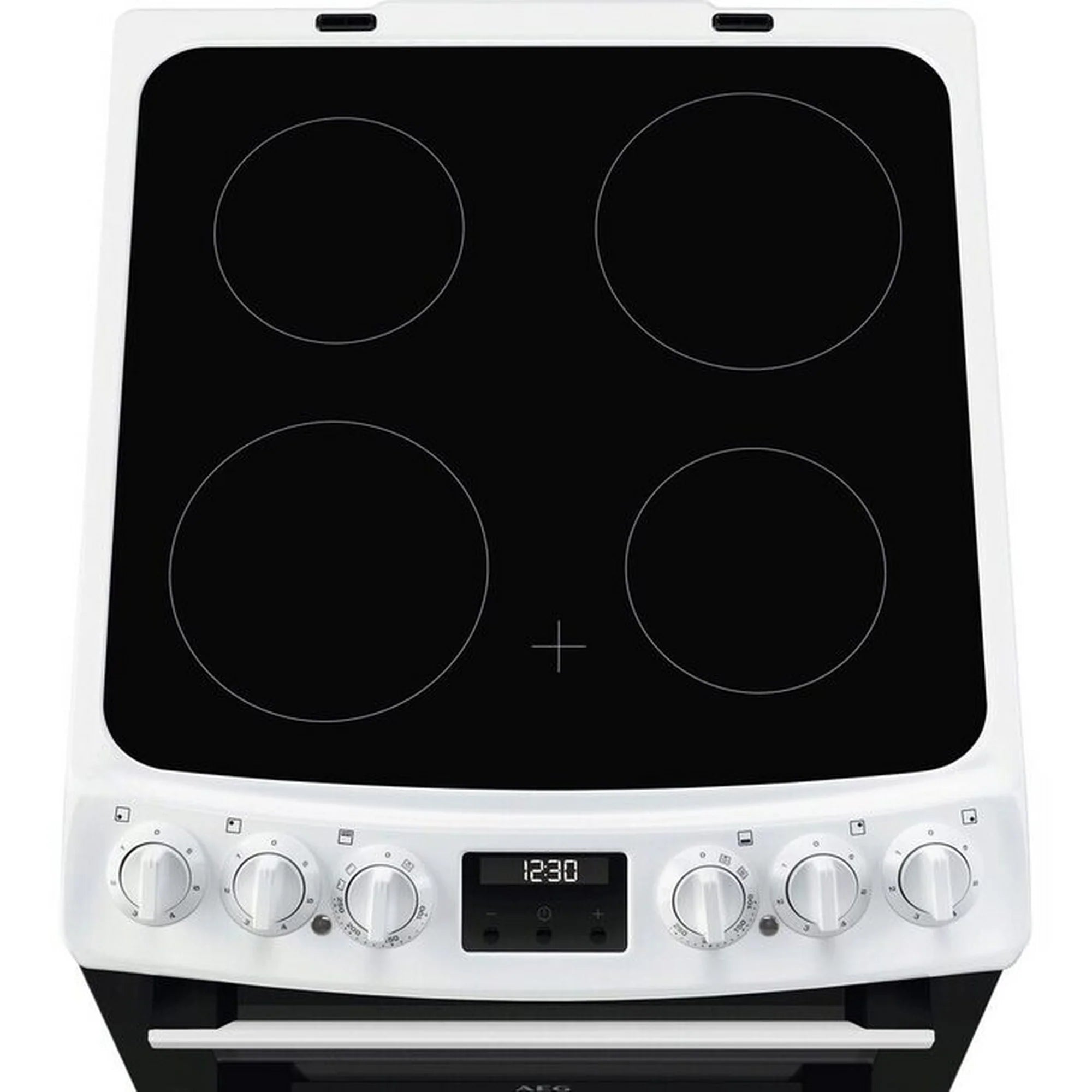 AEG CCX1530ACW 55cm Double Oven Electric Cooker with Ceramic Hob - White