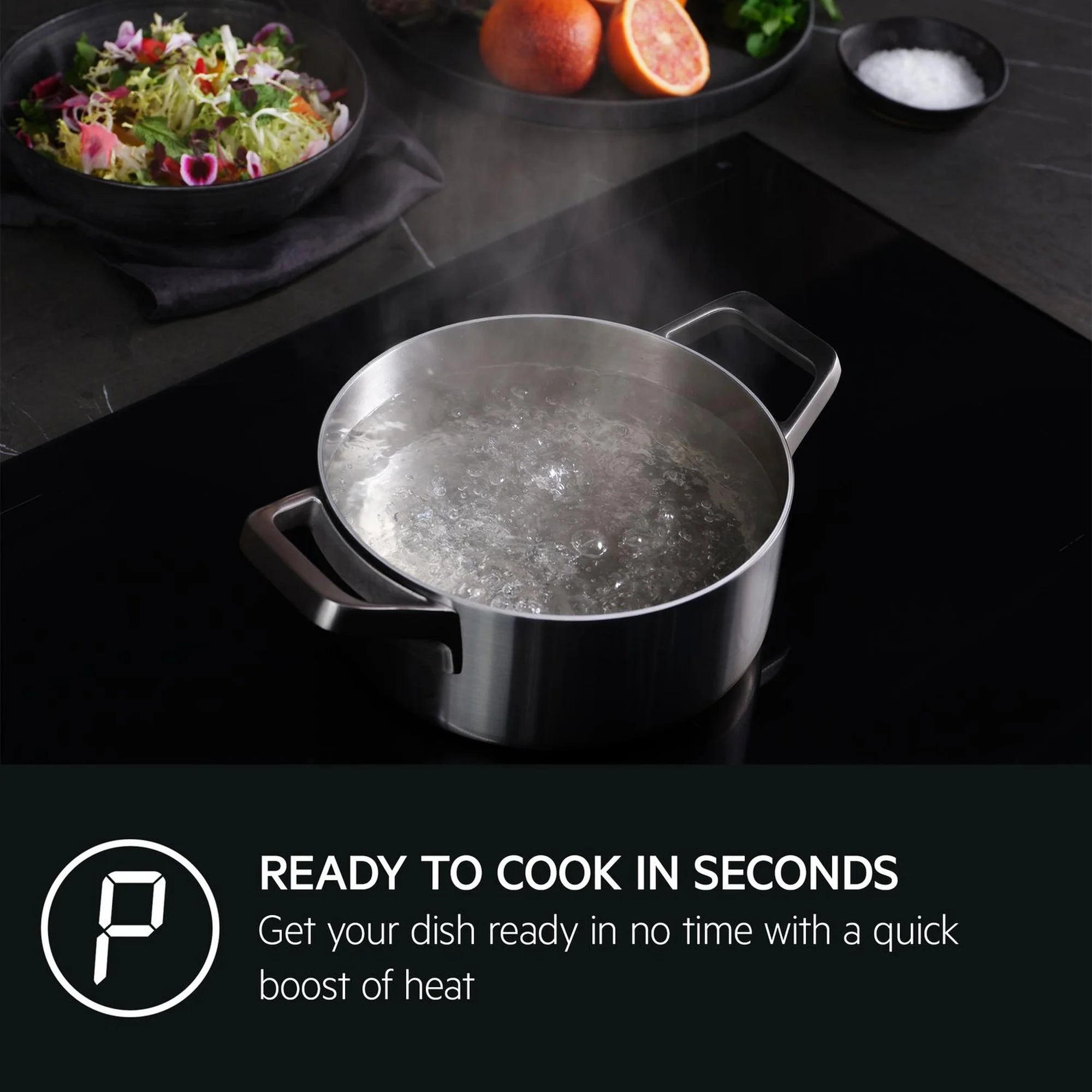 AEG TN64IA00XB 57.6cm Zone Induction Hob - Black