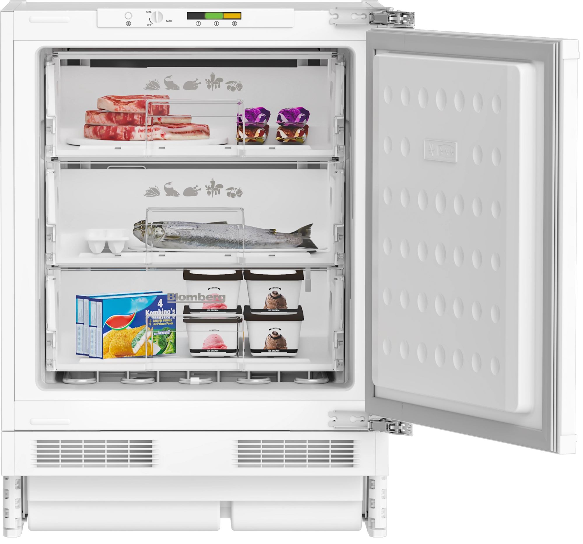 Blomberg FSE1654IU 59.5cm Integrated Under Counter Freezer - White