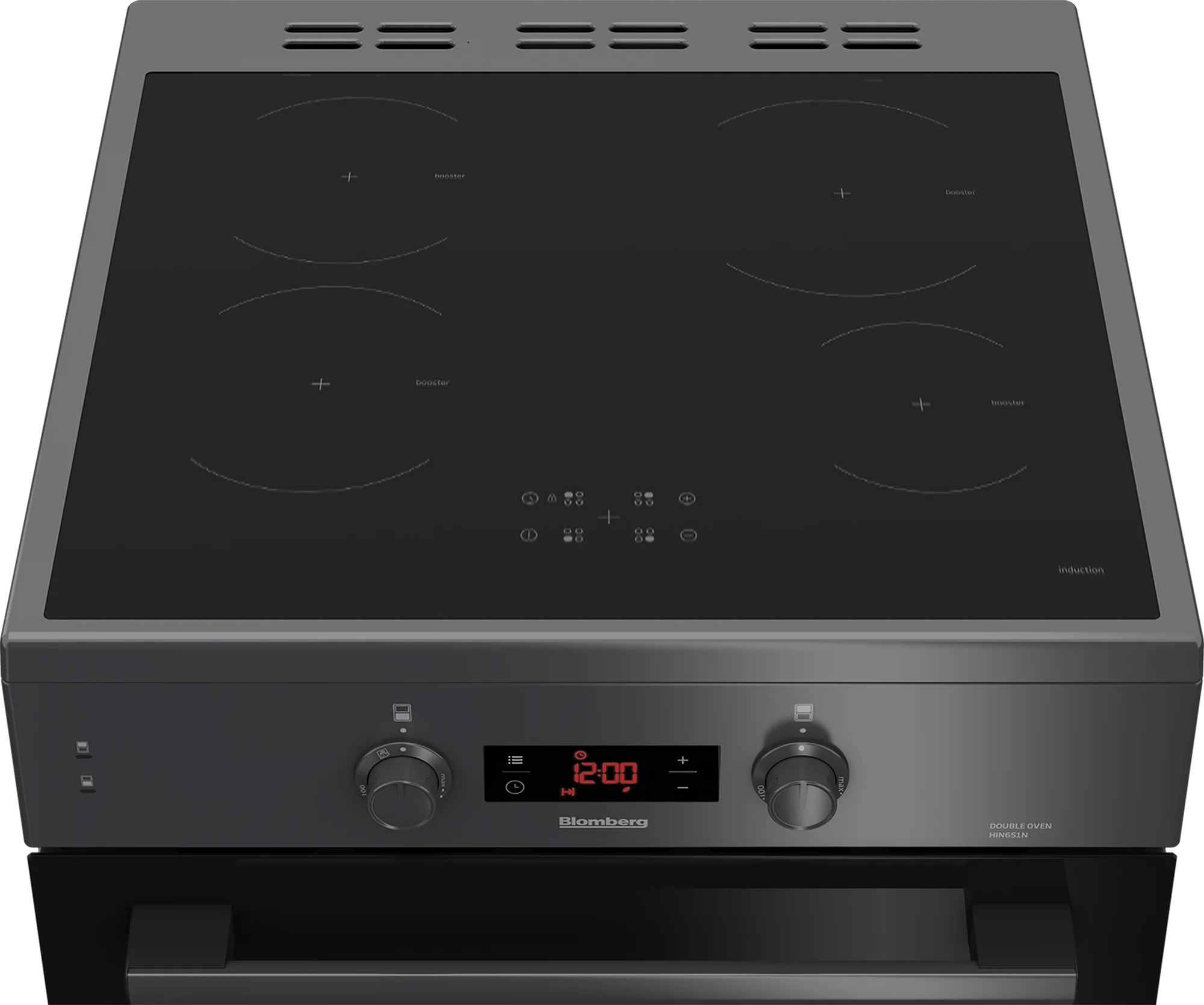 Blomberg HIN651N 60cm Double Oven Electric Cooker with Induction Hob - Anthracite