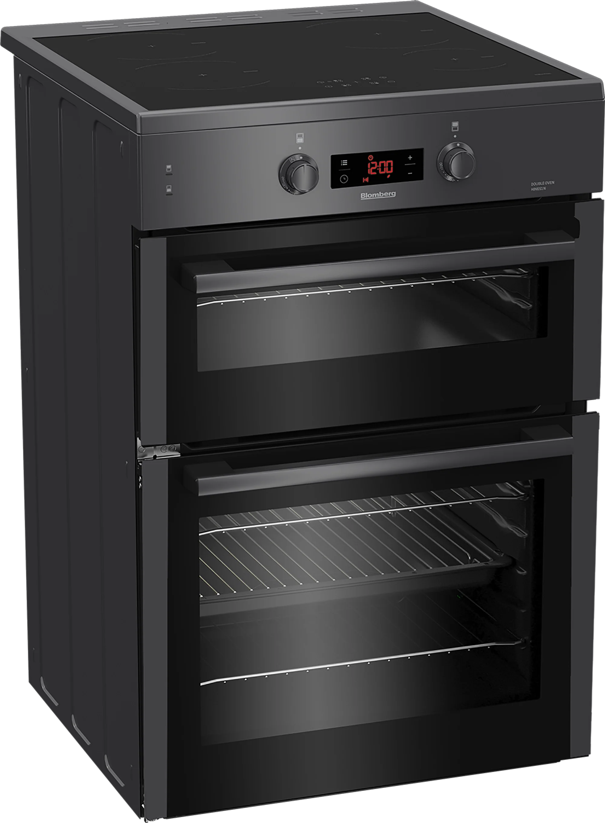 Blomberg HIN651N 60cm Double Oven Electric Cooker with Induction Hob - Anthracite