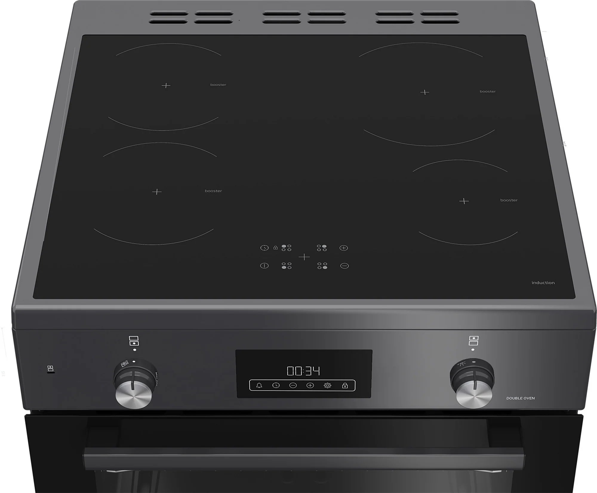 Blomberg HIRN651N 60cm Double Oven Electric Cooker with Induction Hob - Anthracite