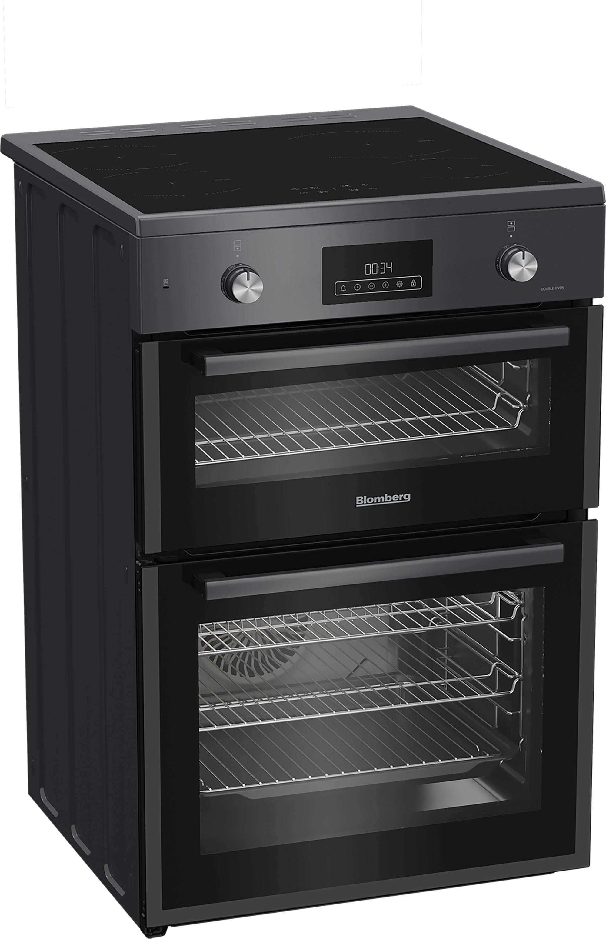 Blomberg HIRN651N 60cm Double Oven Electric Cooker with Induction Hob - Anthracite