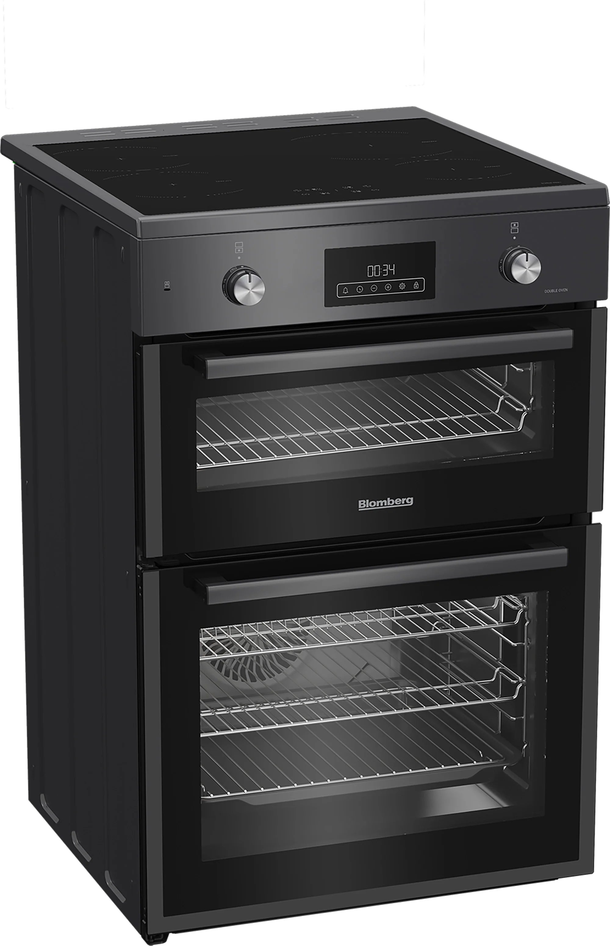 Blomberg HIRN651N 60cm Double Oven Electric Cooker with Induction Hob - Anthracite