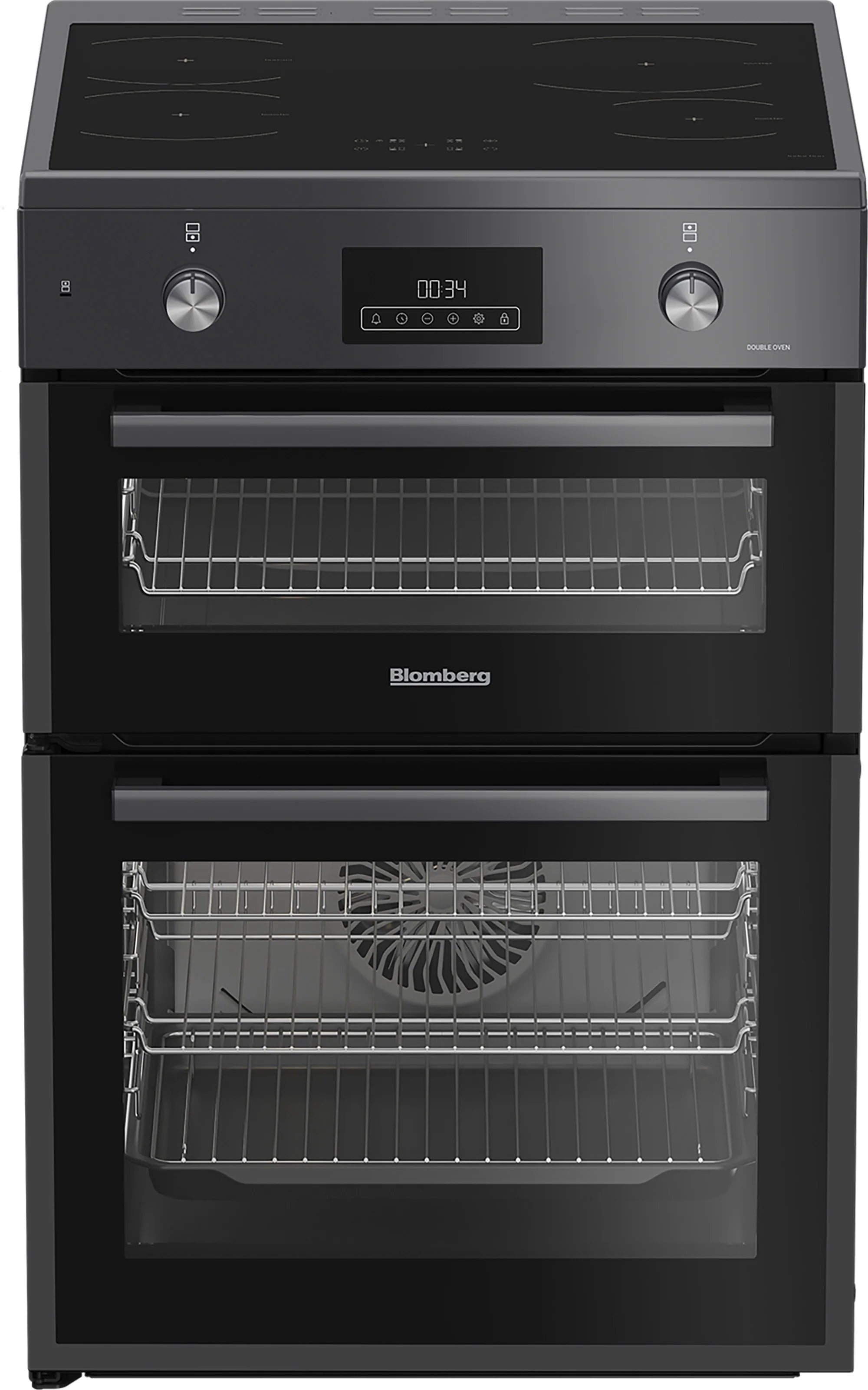 Blomberg HIRN651N 60cm Double Oven Electric Cooker with Induction Hob - Anthracite