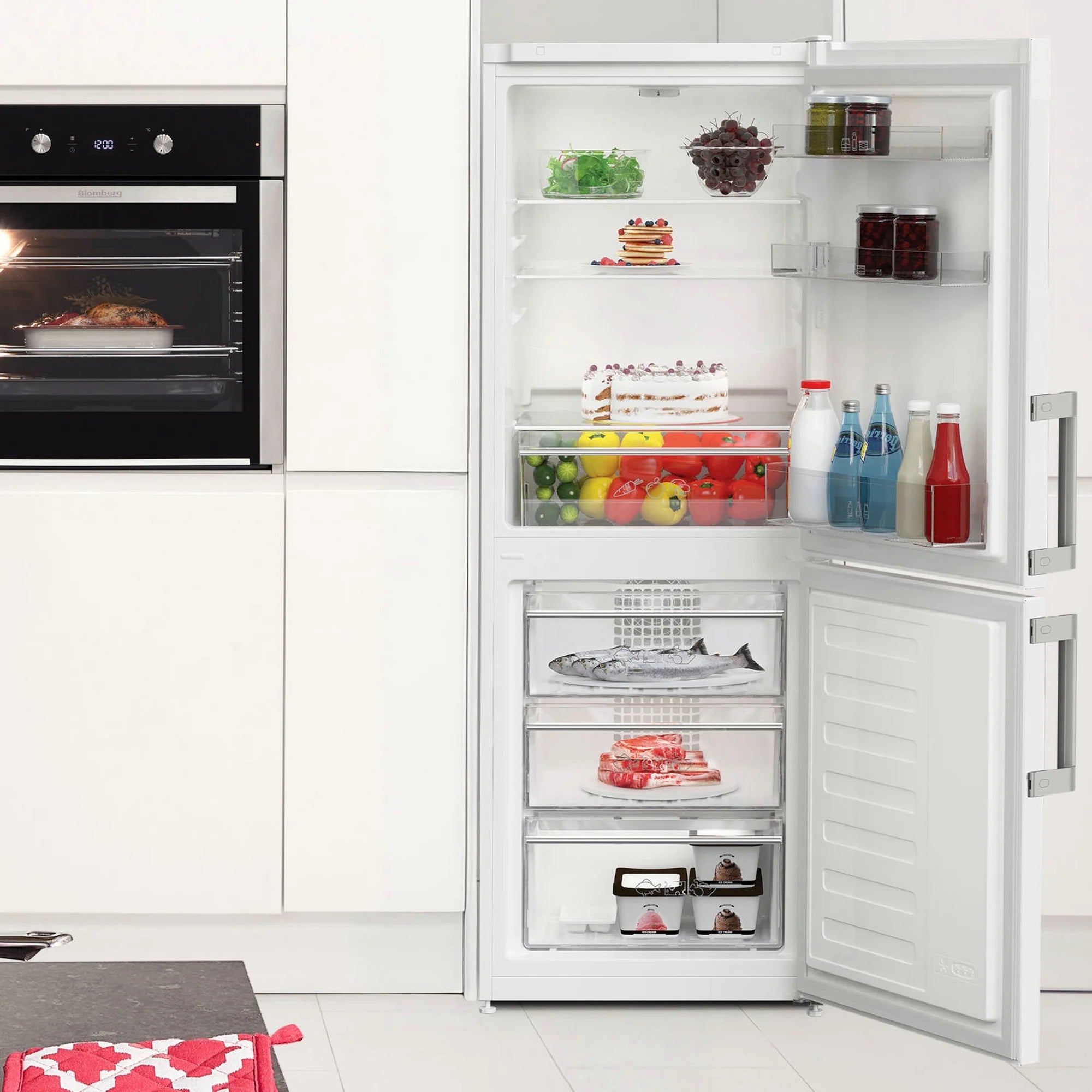 Blomberg KGM4524 54cm 50/50 Frost Free Fridge Freezer - White
