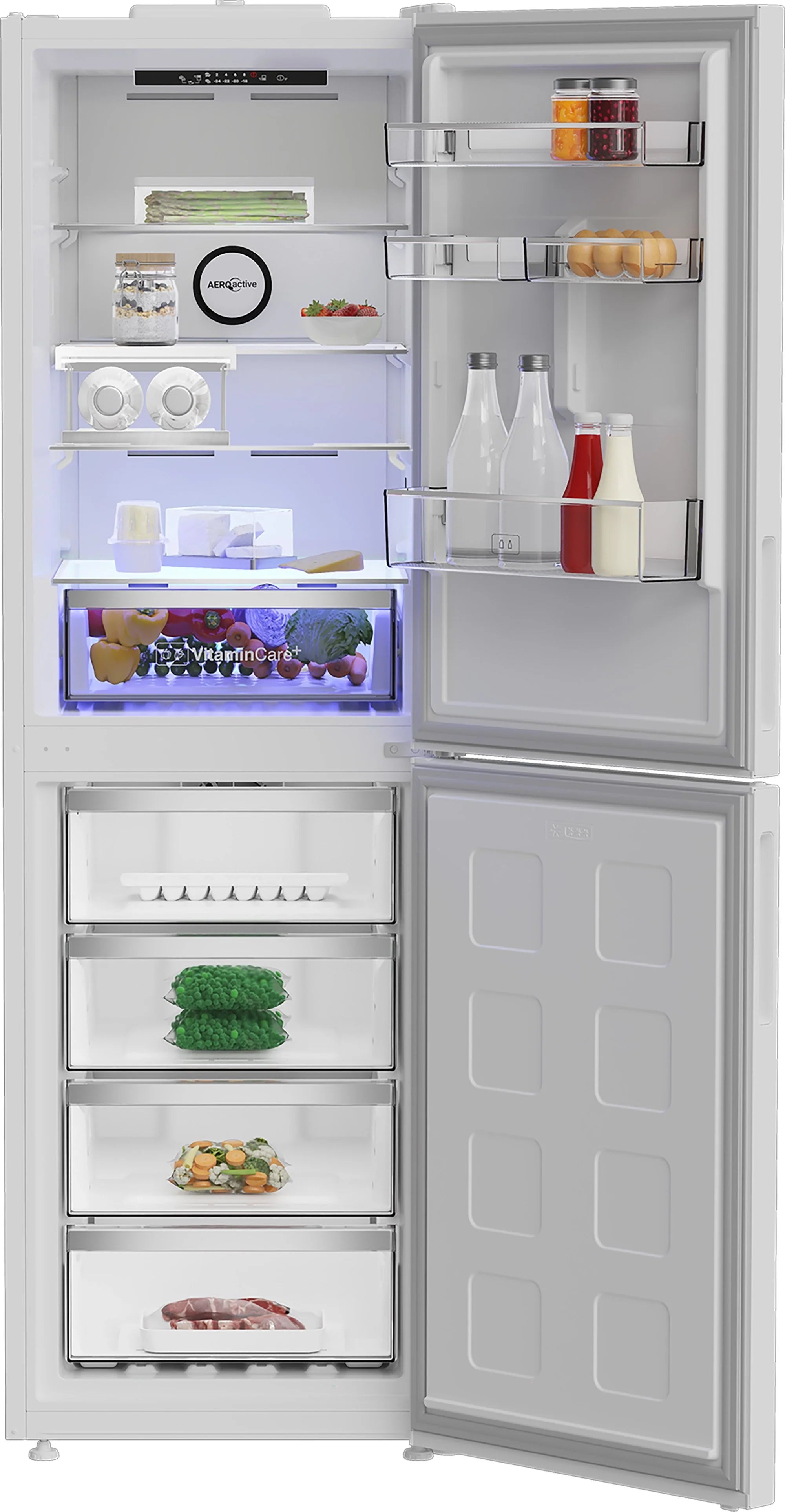 Blomberg VitaminCare+ KND24692V 59.7cm 50/50 Total No Frost Combi Fridge Freezer - White