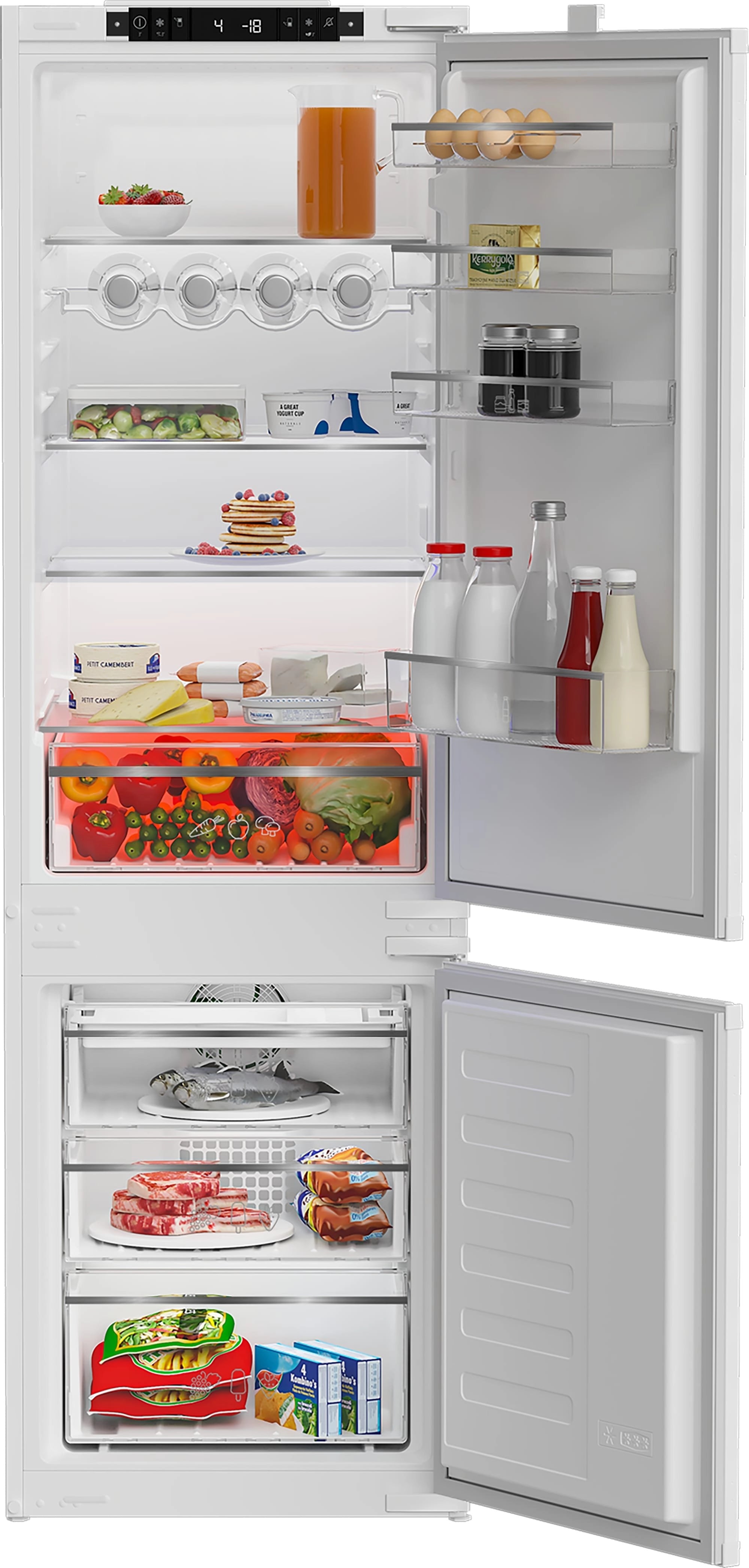 Blomberg KNE4554EVI VitaminCare+ 54cm 70/30 Integrated Frost Free Fridge Freezer