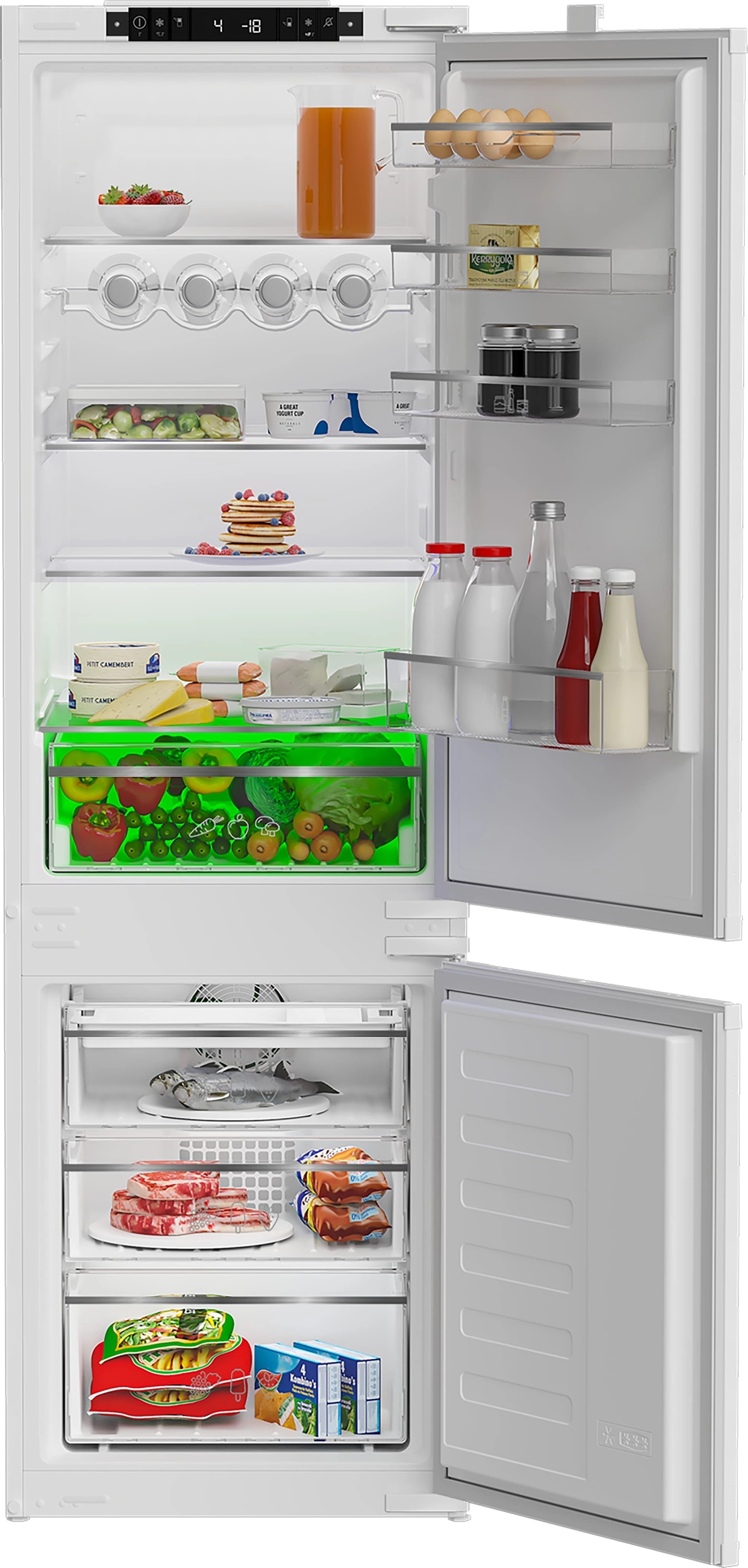 Blomberg KNE4554EVI VitaminCare+ 54cm 70/30 Integrated Frost Free Fridge Freezer