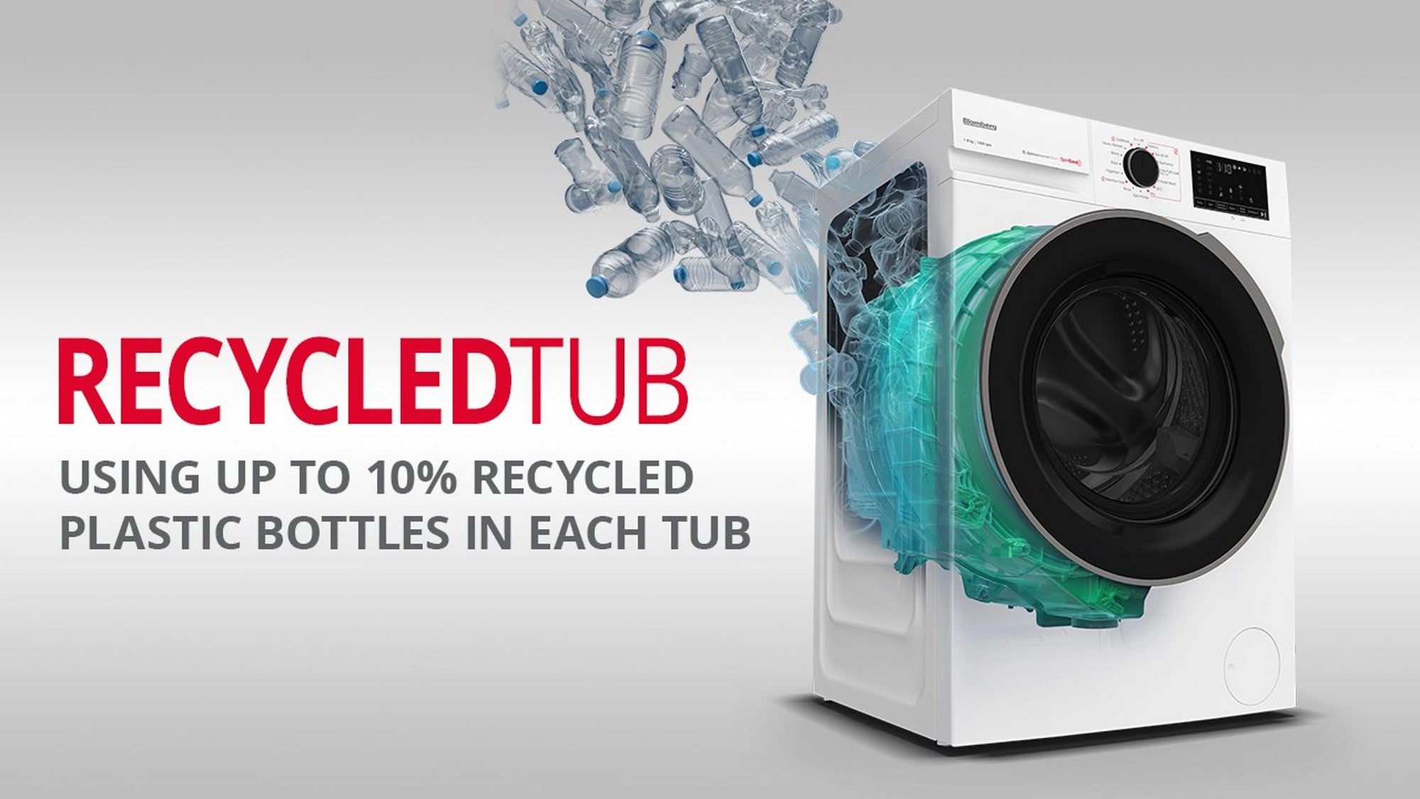 Blomberg LRI1854110 8kg/5kg 1400 Spin RecycledTub Integrated Washer Dryer - White