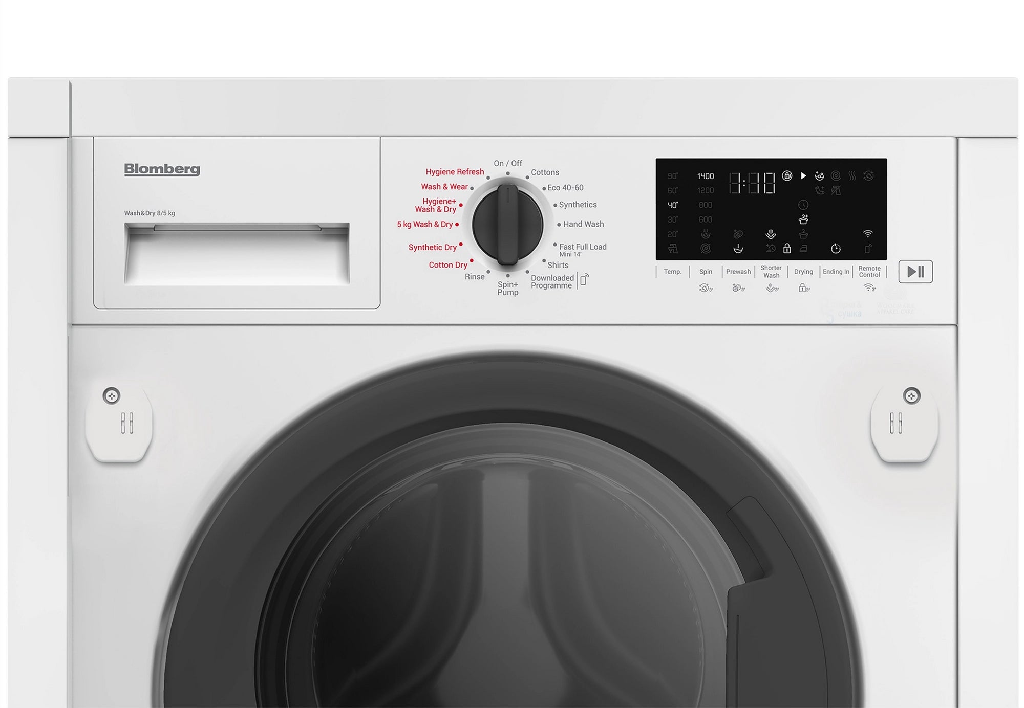 Blomberg LRI1854110 8kg/5kg 1400 Spin RecycledTub Integrated Washer Dryer - White