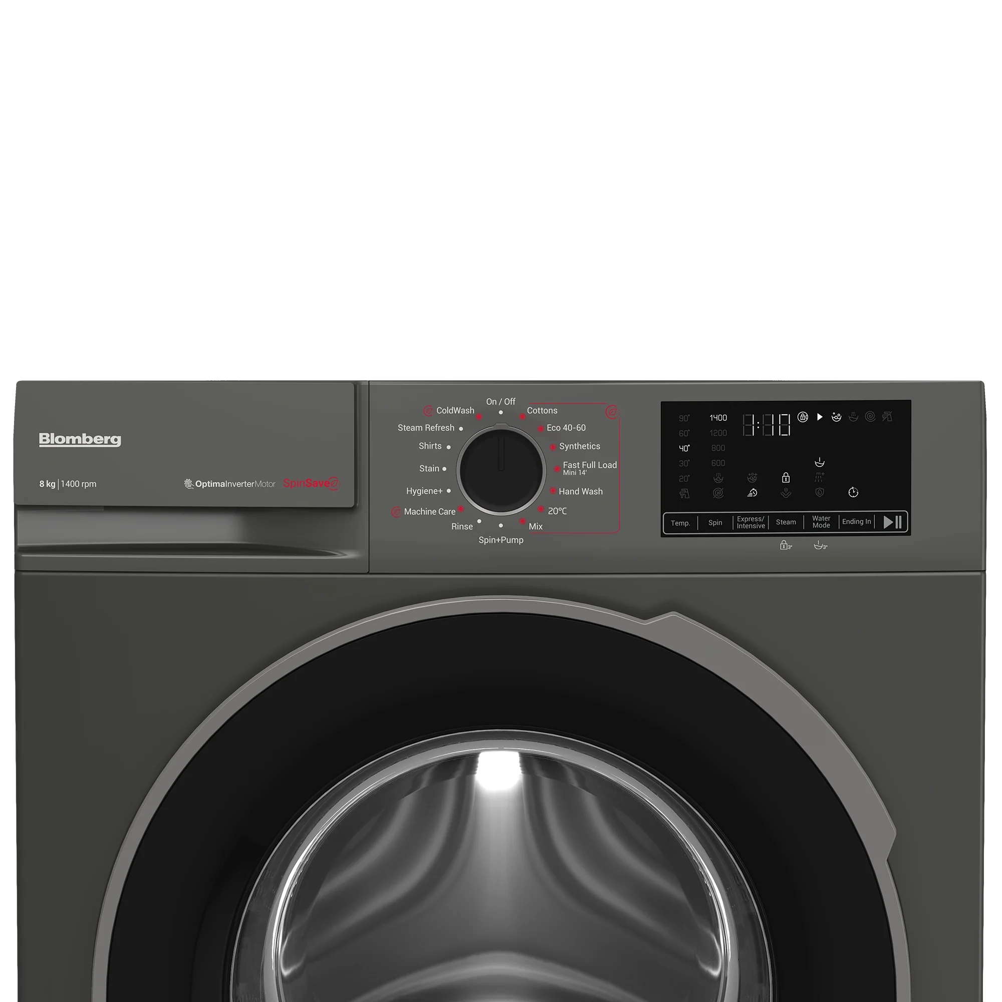 Blomberg LWA18461G 8kg 1400 Spin SpinSave Washing Machine - Graphite