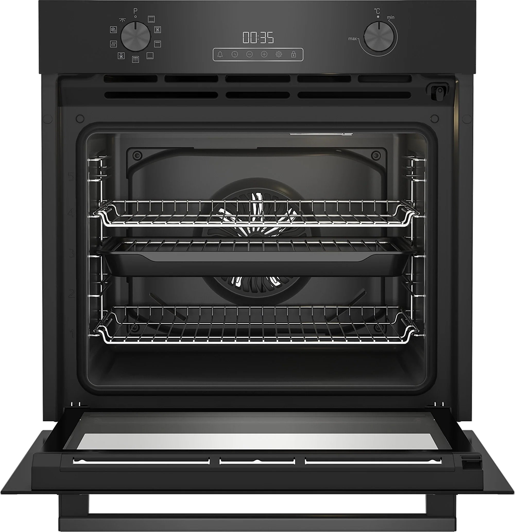 Blomberg AeroChef ROEN8232BP 60cm Built In Electric Single Oven - Black