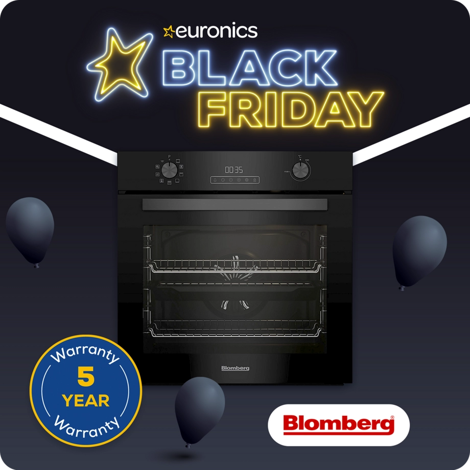 Blomberg AeroChef ROEN8232BP 60cm Built In Electric Single Oven - Black