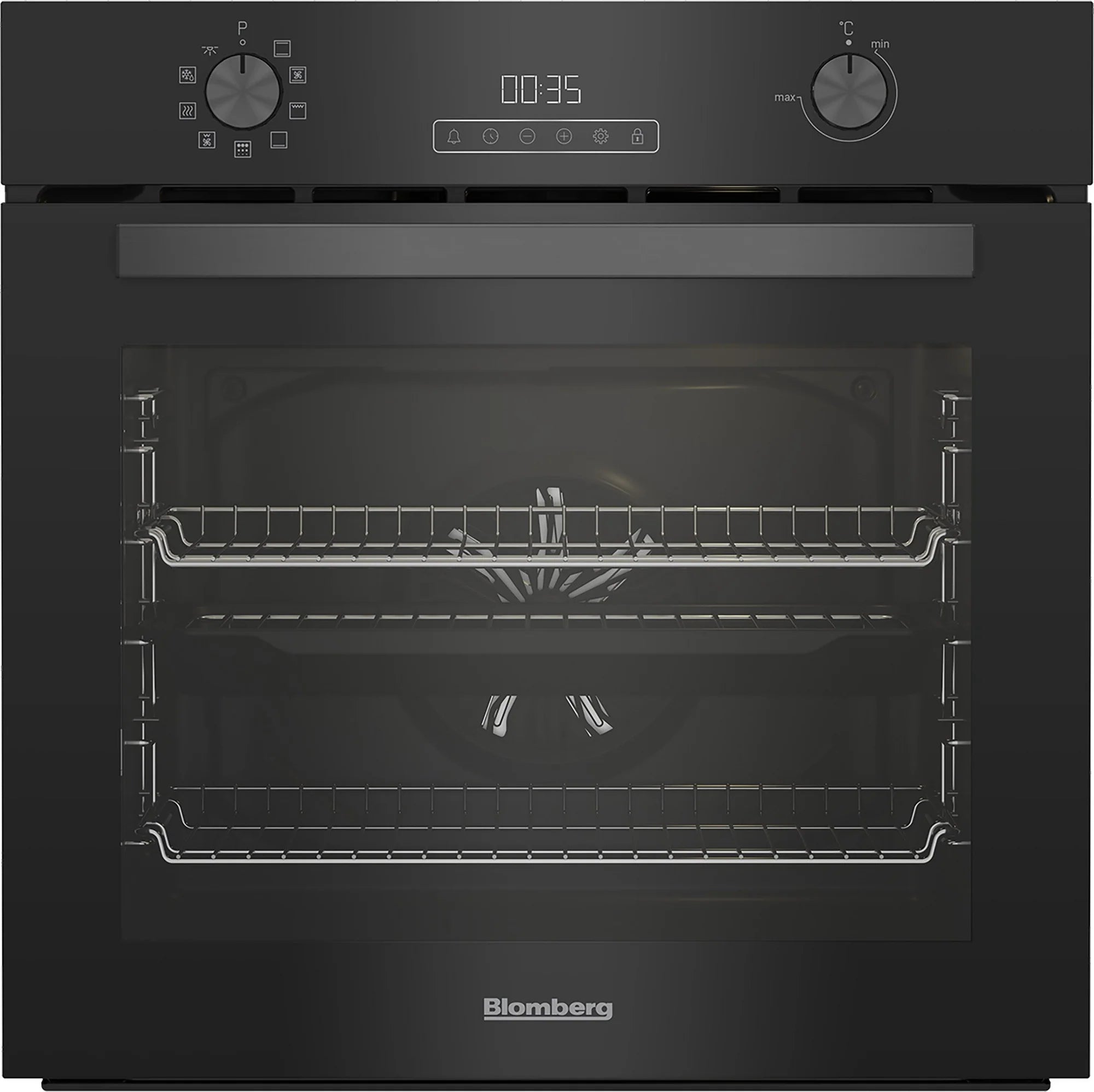 Blomberg AeroChef ROEN8232BP 60cm Built In Electric Single Oven - Black