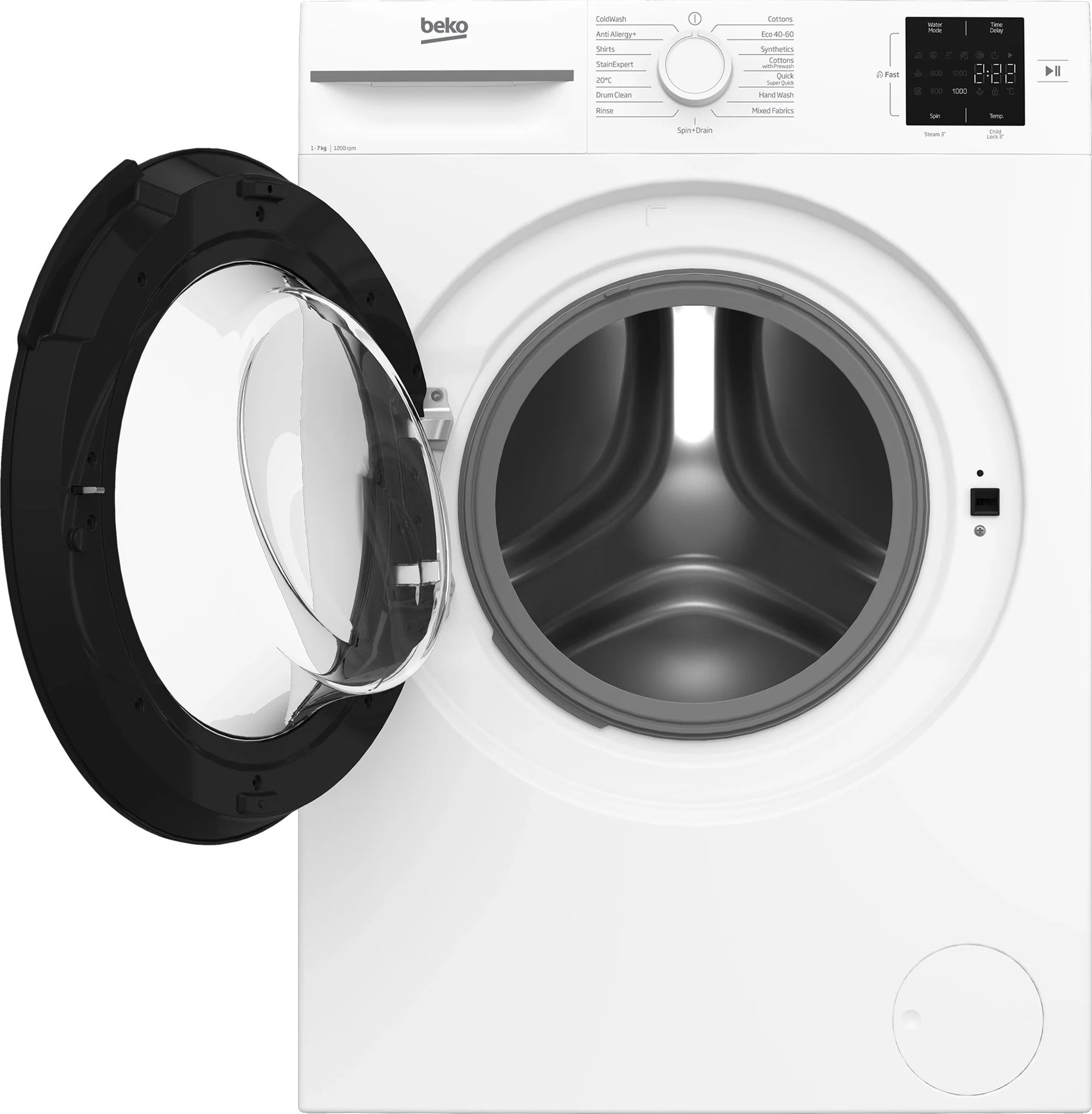Beko BM1WU3721W 7kg 1200 Spin RecycledTub Washing Machine - White