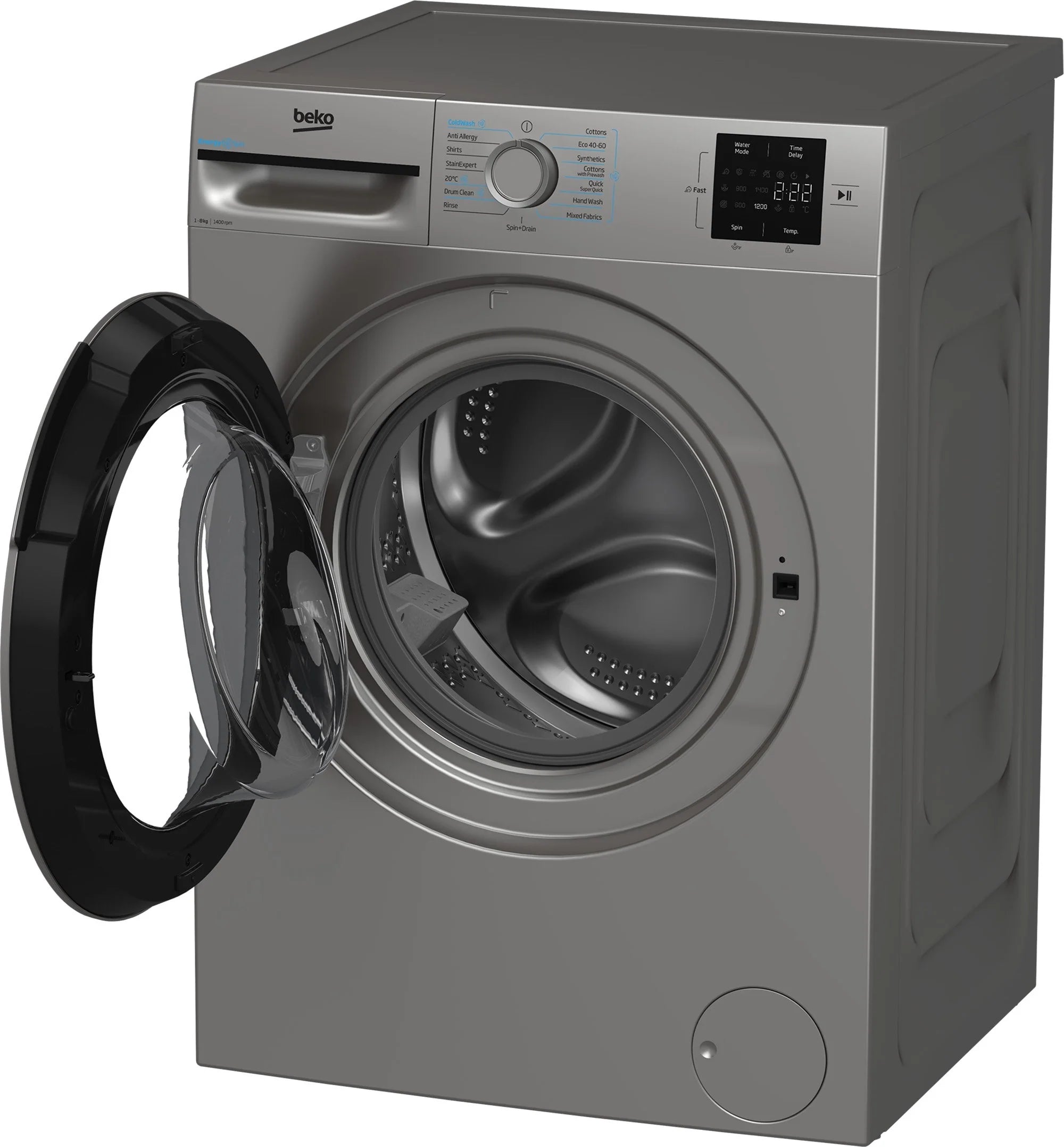 Beko BMN3WT3841S 8kg 1400 Spin EnergySpin Washing Machine - Silver
