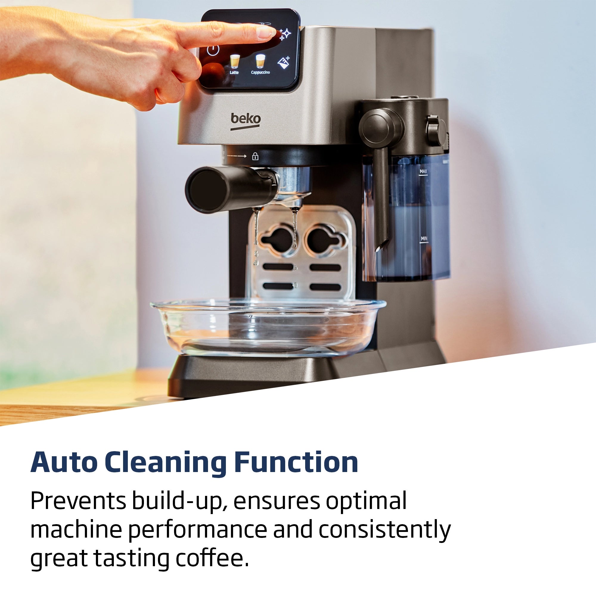 Beko CaffeExperto CEP5304X Manual Espresso with Steam Wand - Black