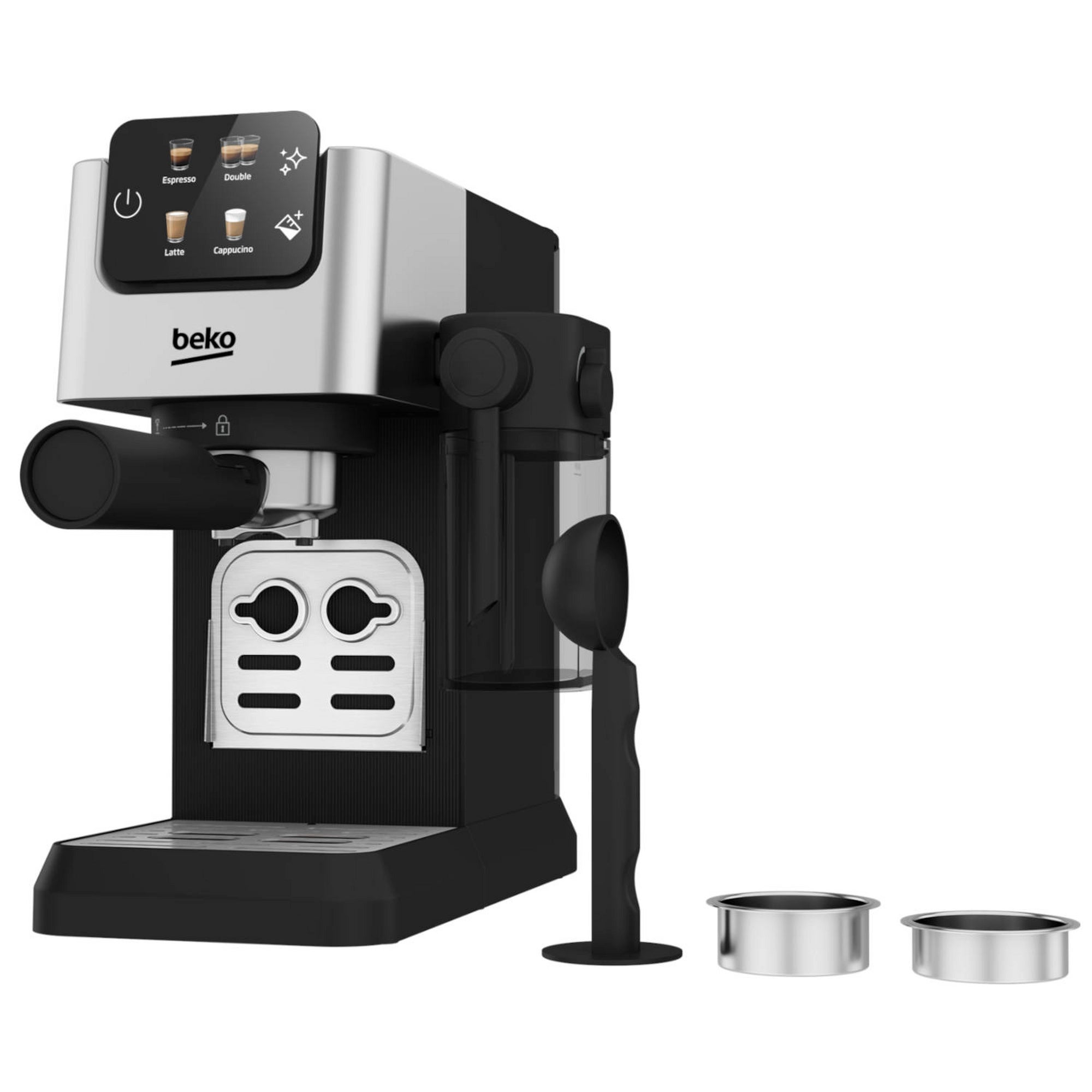 Beko CaffeExperto CEP5304X Manual Espresso with Steam Wand - Black