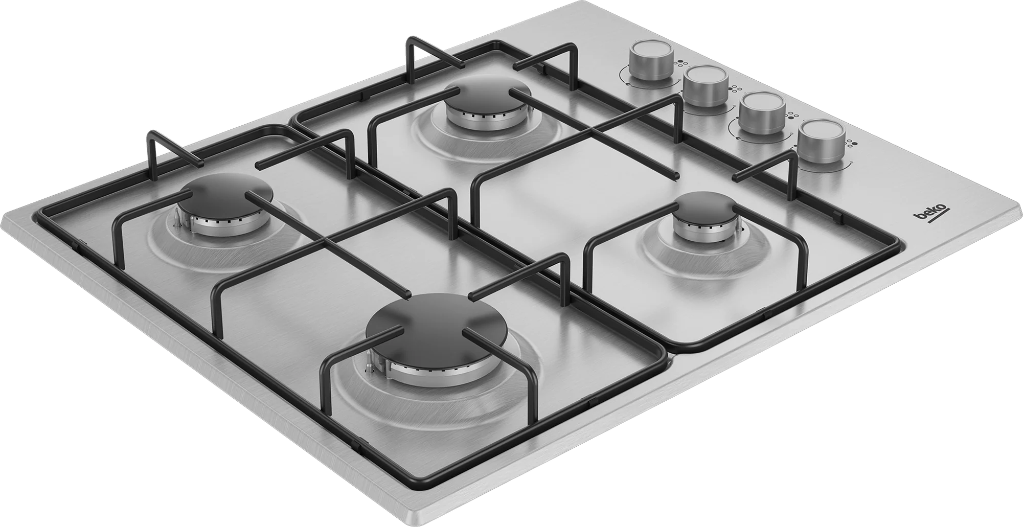 Beko CIHYG21SX 61cm 4 Burner Gas Hob - Stainless Steel