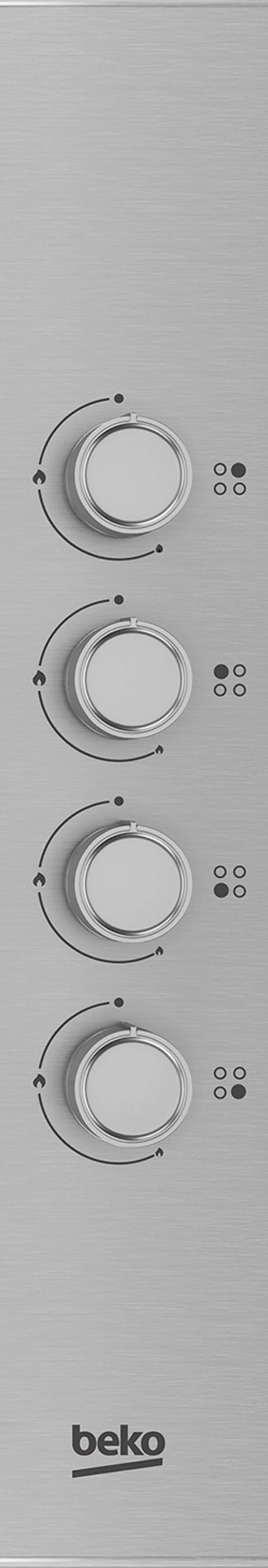 Beko CIHYG21SX 61cm 4 Burner Gas Hob - Stainless Steel