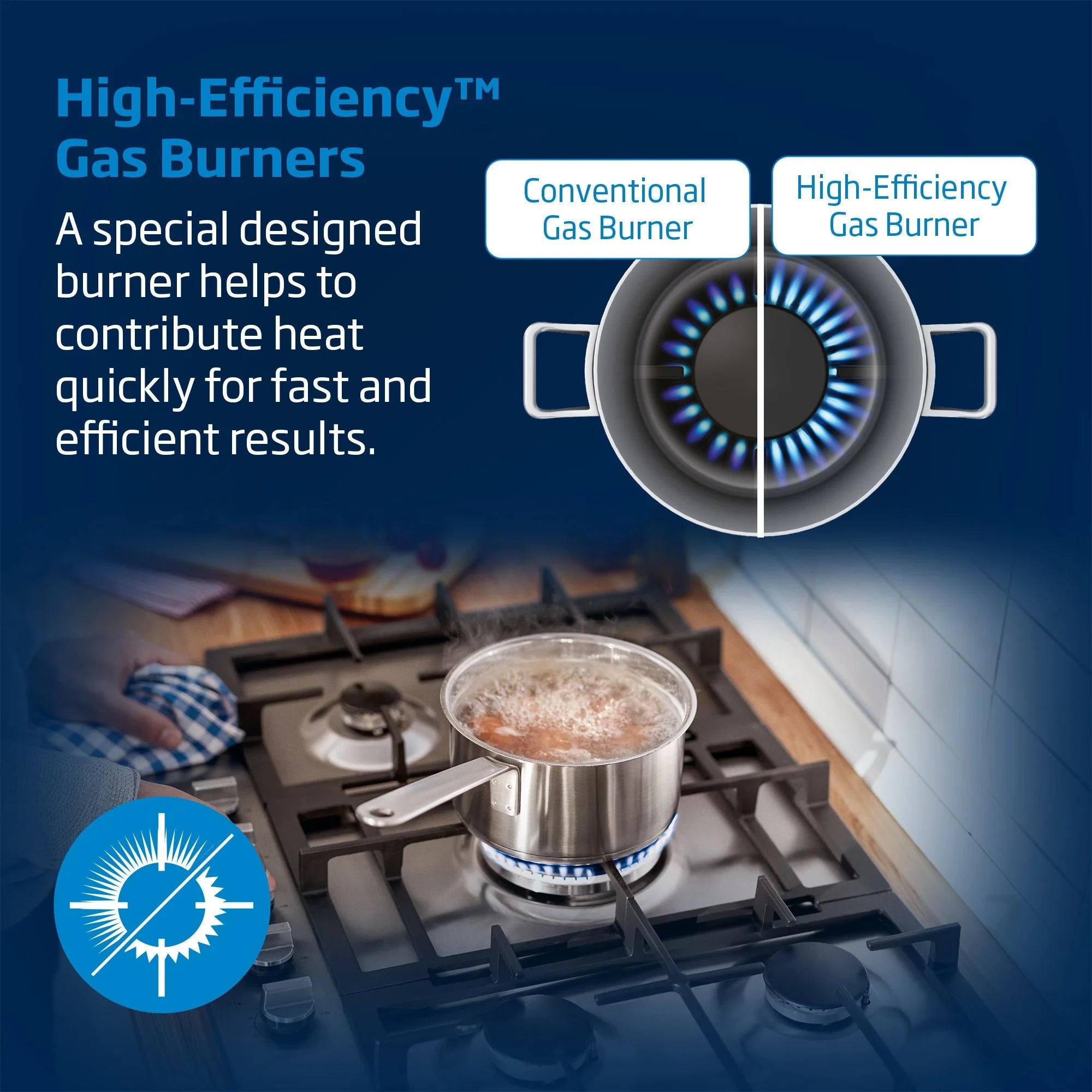 Beko CIHYG21SX 61cm 4 Burner Gas Hob - Stainless Steel