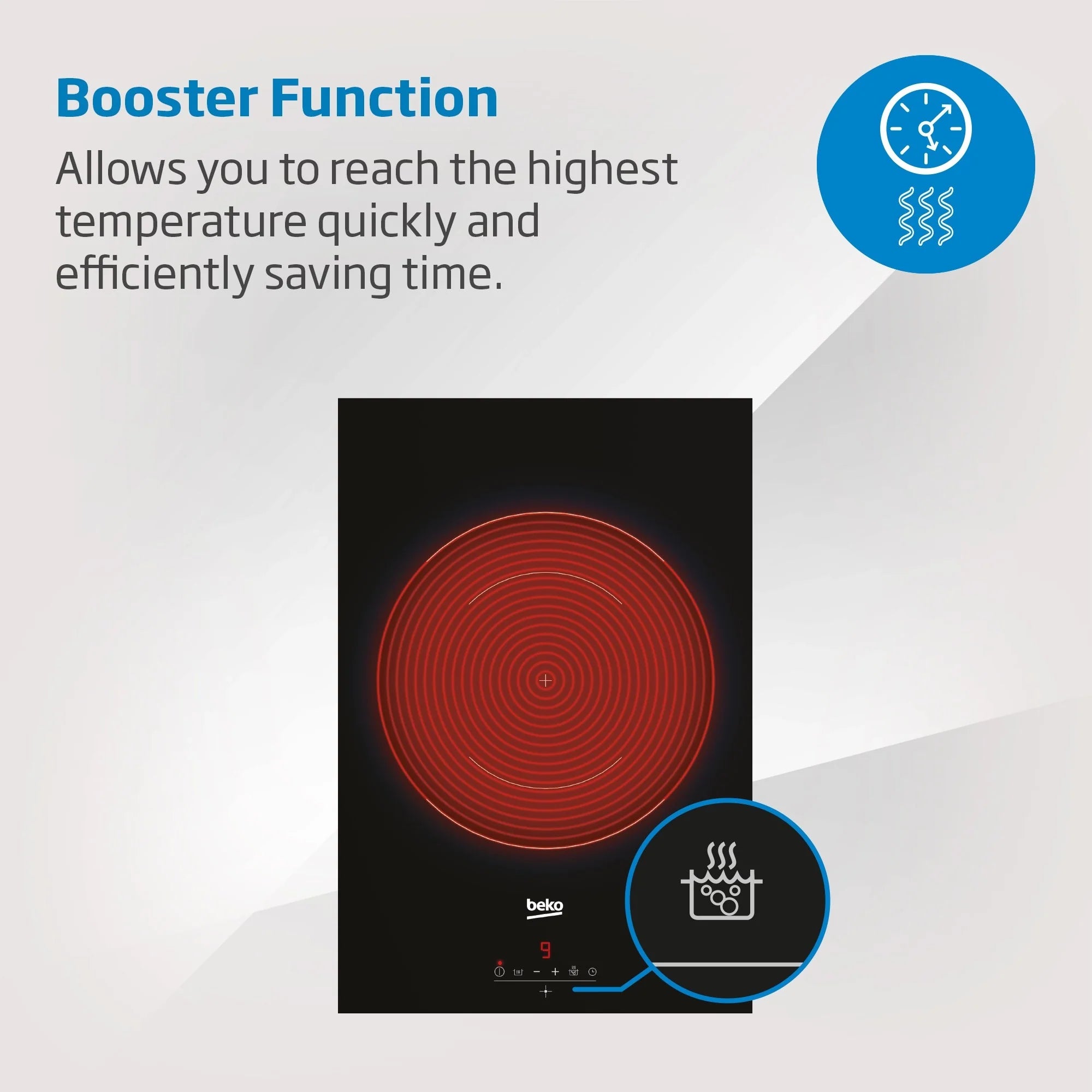 Beko CIHYI21B 58cm 4 Zone Induction Hob - Black