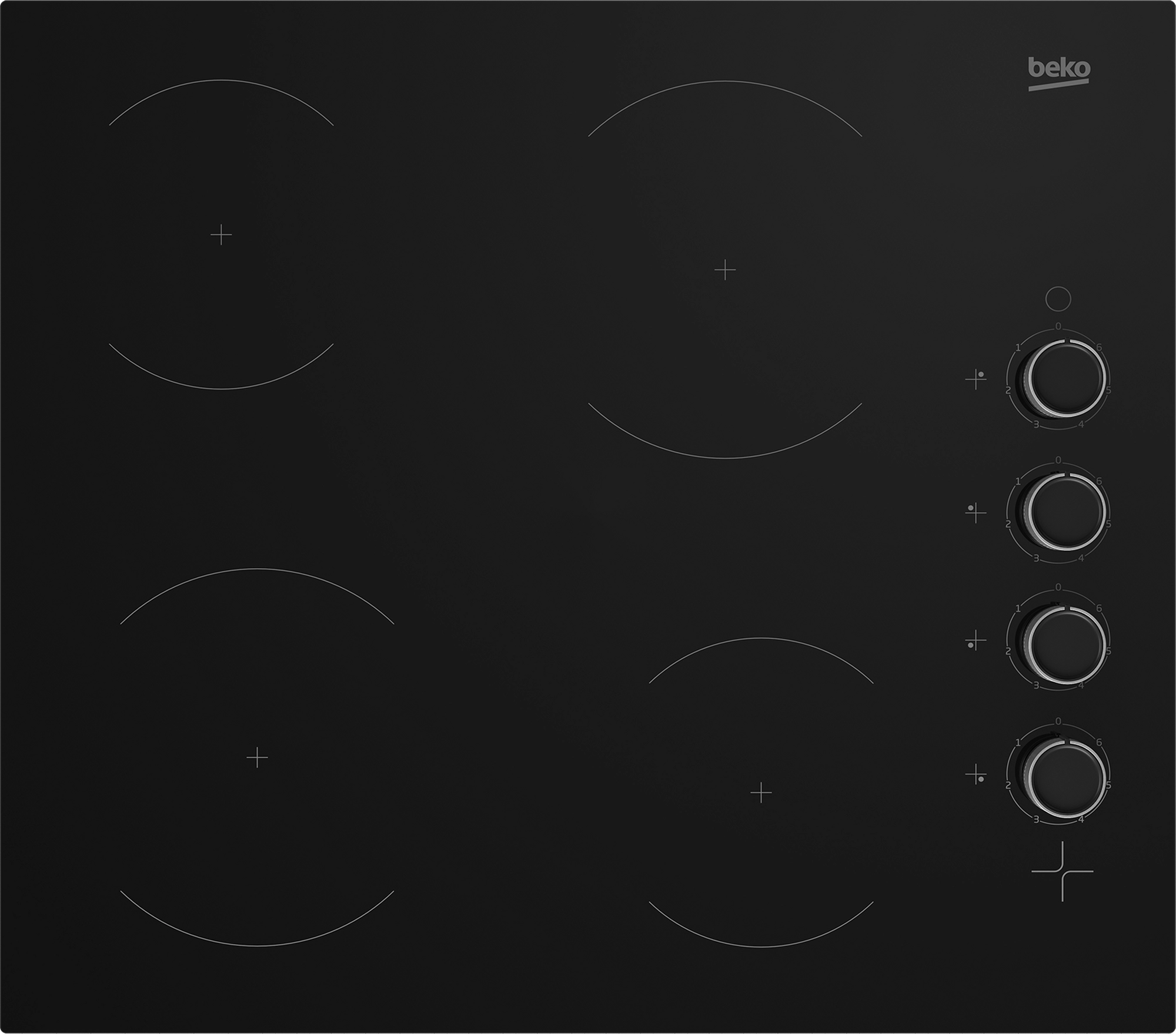 Beko CIHYV21B 58cm Ceramic Hob - Black