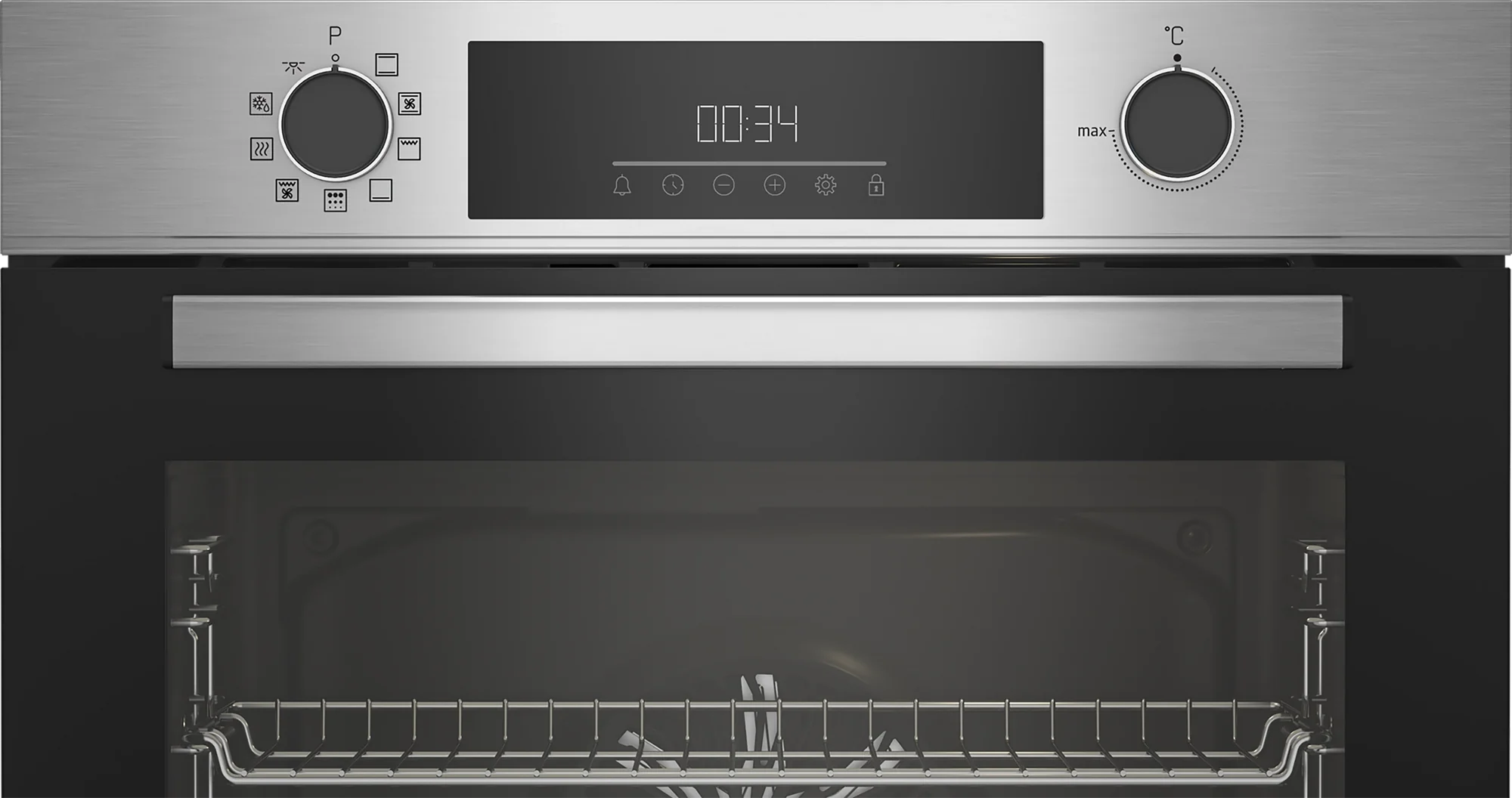 Beko AeroPerfect CIMY92XP 59.4cm Pyrolytic Built In Electric Single Oven - Stainless Steel