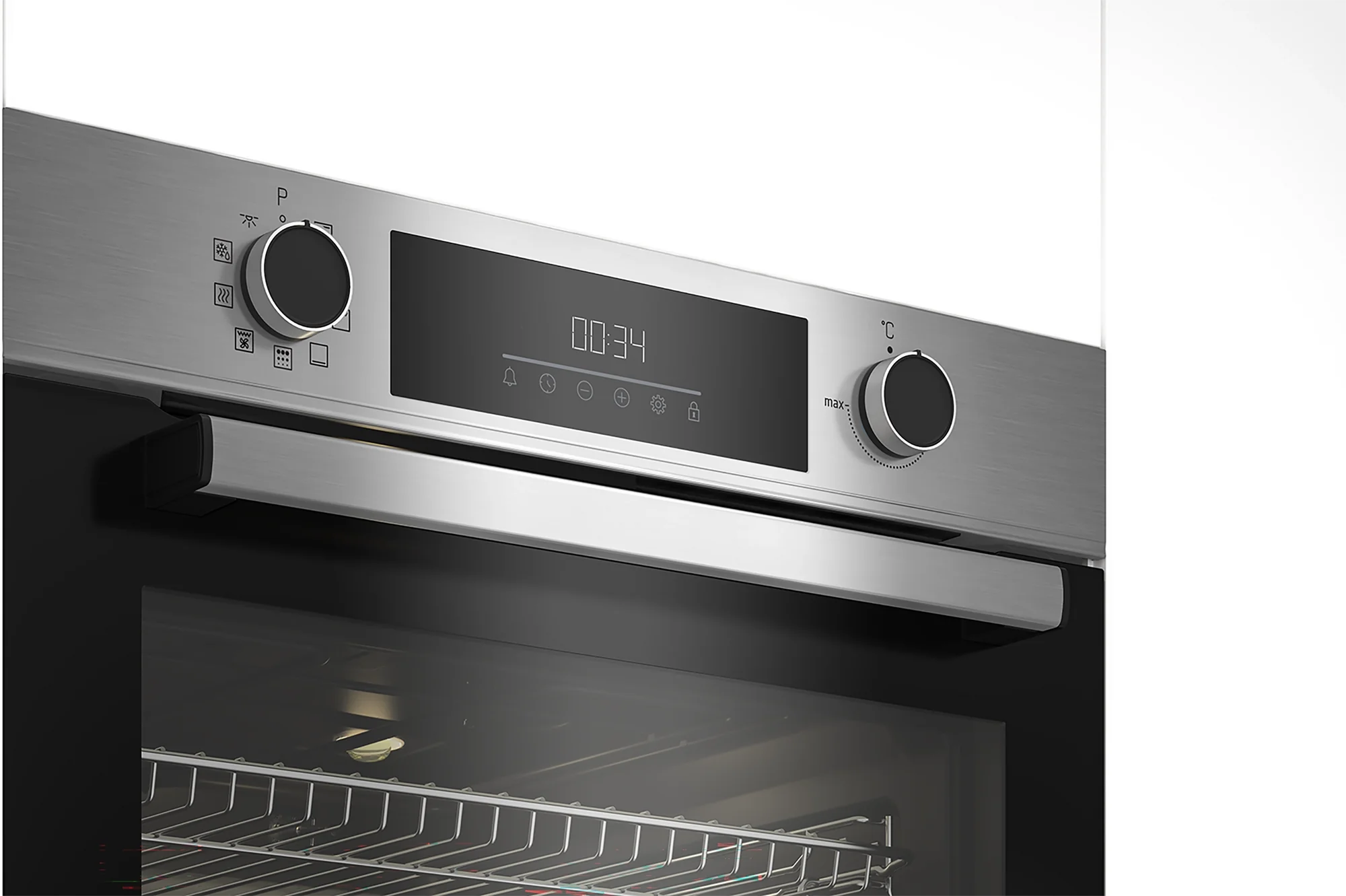 Beko AeroPerfect CIMY92XP 59.4cm Pyrolytic Built In Electric Single Oven - Stainless Steel