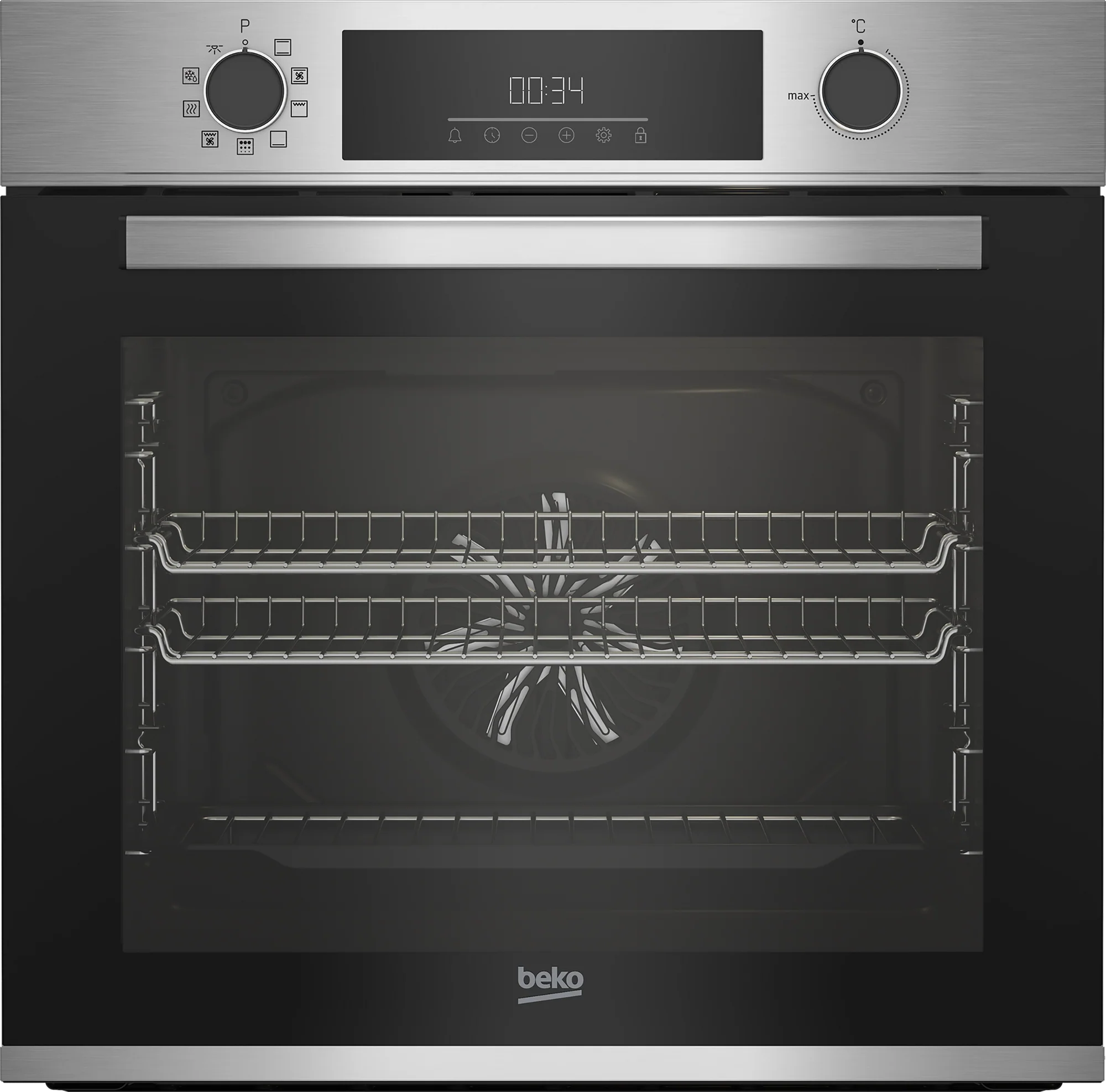 Beko AeroPerfect CIMY92XP 59.4cm Pyrolytic Built In Electric Single Oven - Stainless Steel