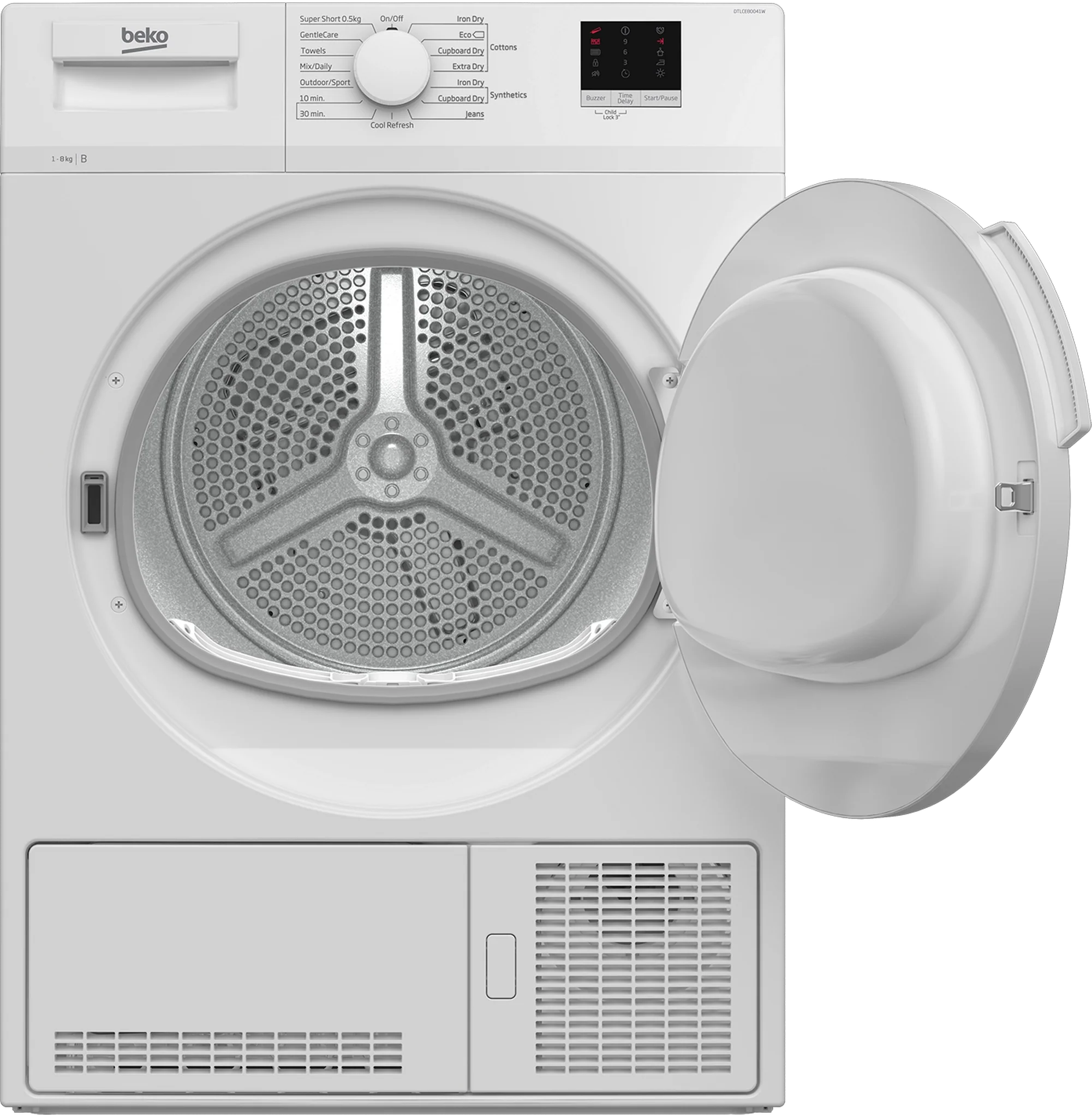 Beko DTLCE80041W 8kg Condenser Tumble Dryer - White