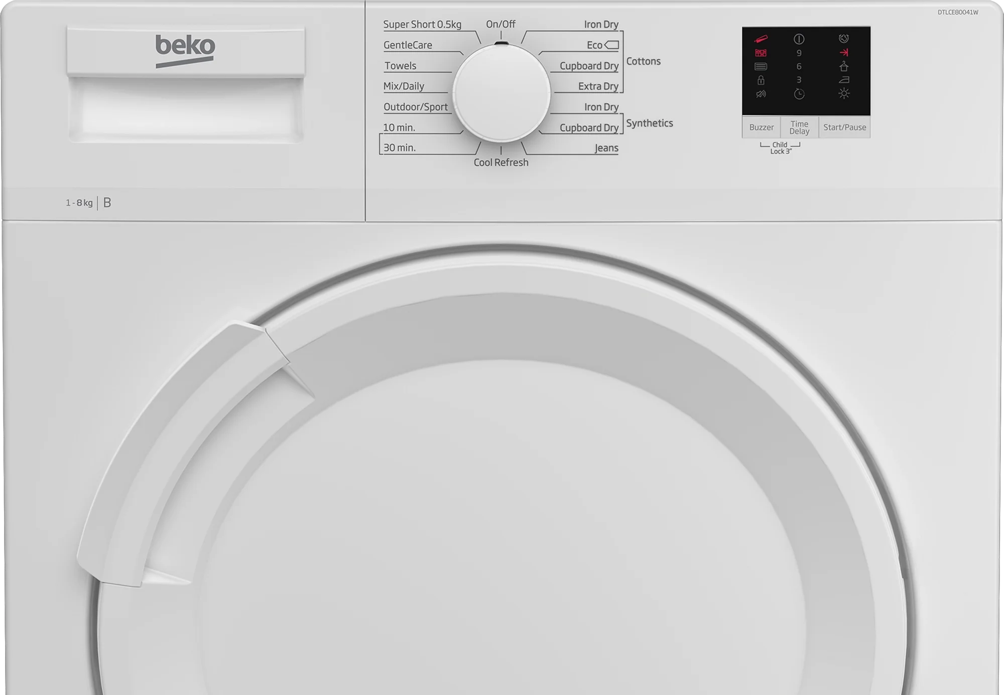 Beko DTLCE80041W 8kg Condenser Tumble Dryer - White