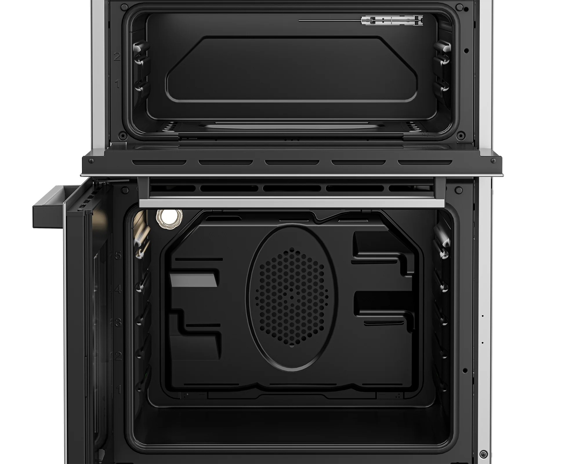 Beko EDC634S 60cm Double Oven Electric Cooker with Ceramic Hob - Silver