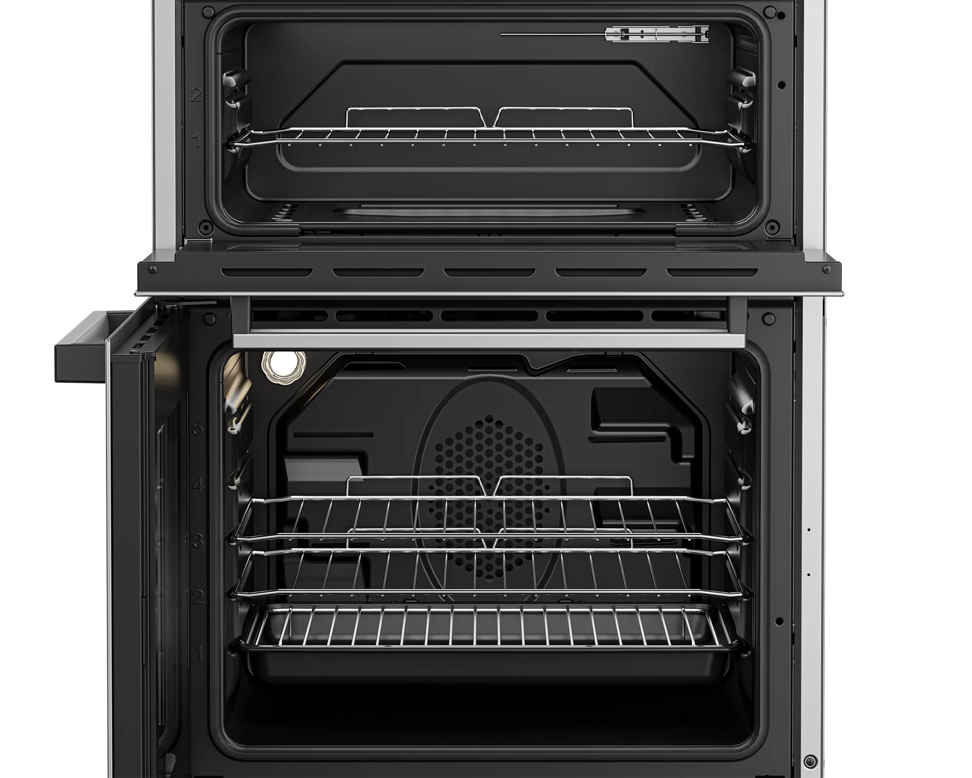 Beko EDC634S 60cm Double Oven Electric Cooker with Ceramic Hob - Silver
