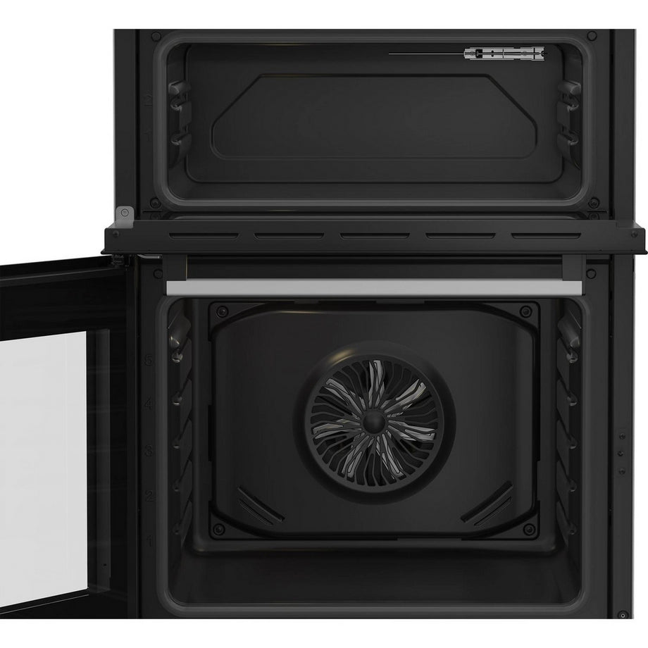 Beko EDC6731W 60cm Double Oven Electric Cooker with Vitroceramic Hob - White