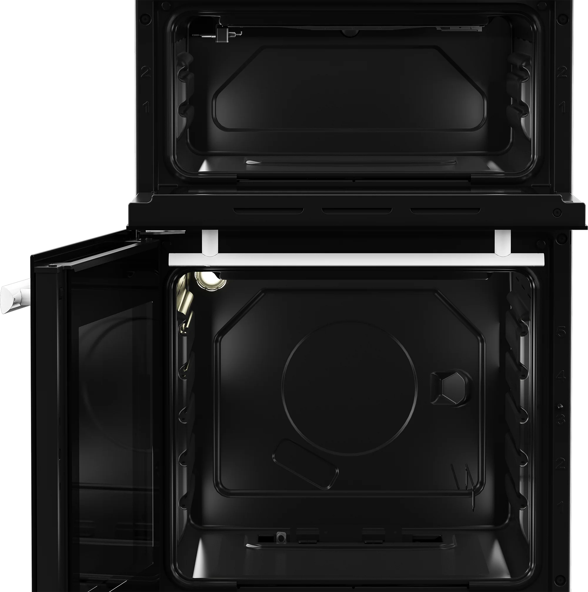 Beko EDG507W 50cm Twin Cavity Gas Cooker with Gas Hob & Glass Lid - White