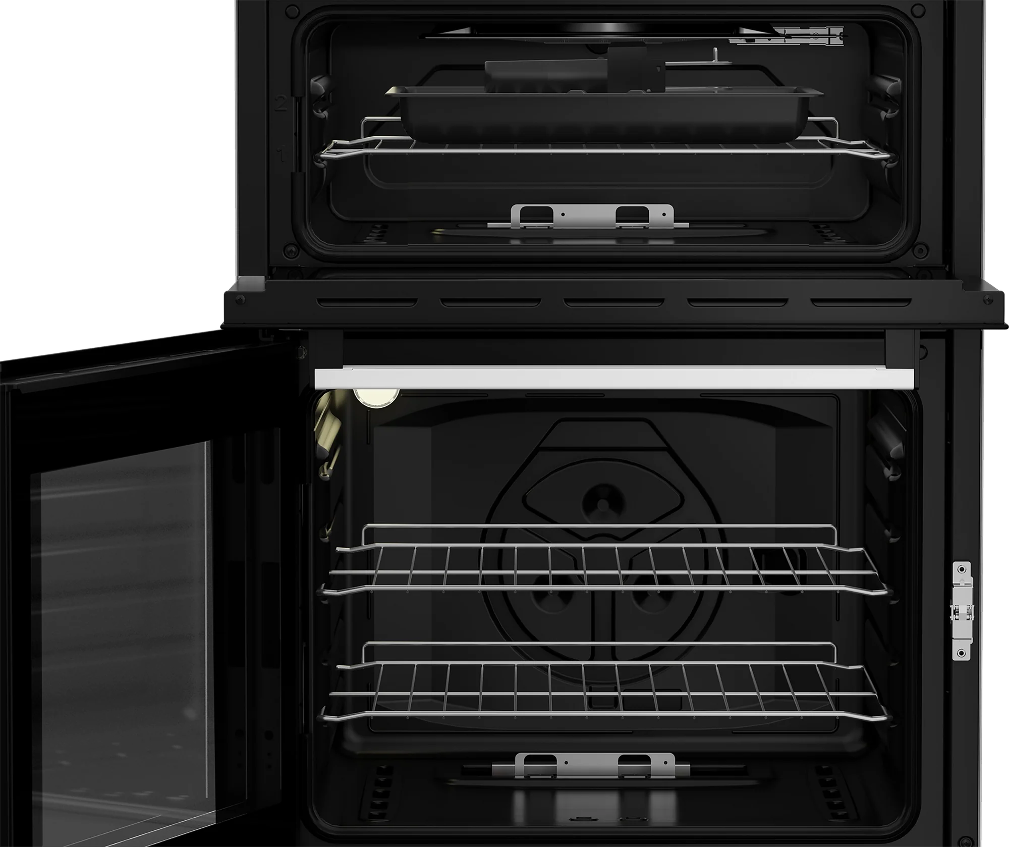 Beko EDG6231W 60cm Double Oven Gas Cooker with Gas Hob - White