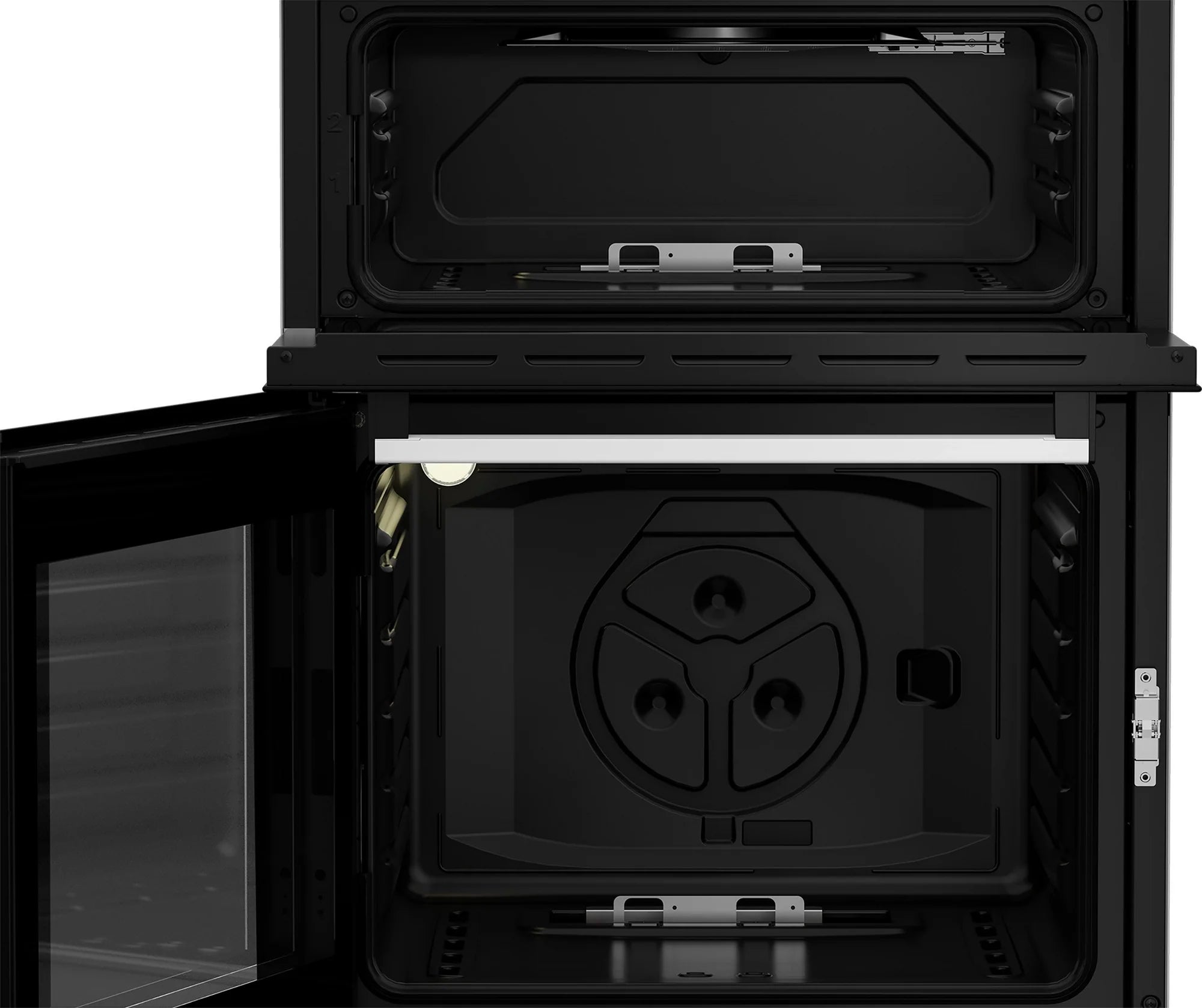 Beko EDG6231W 60cm Double Oven Gas Cooker with Gas Hob - White