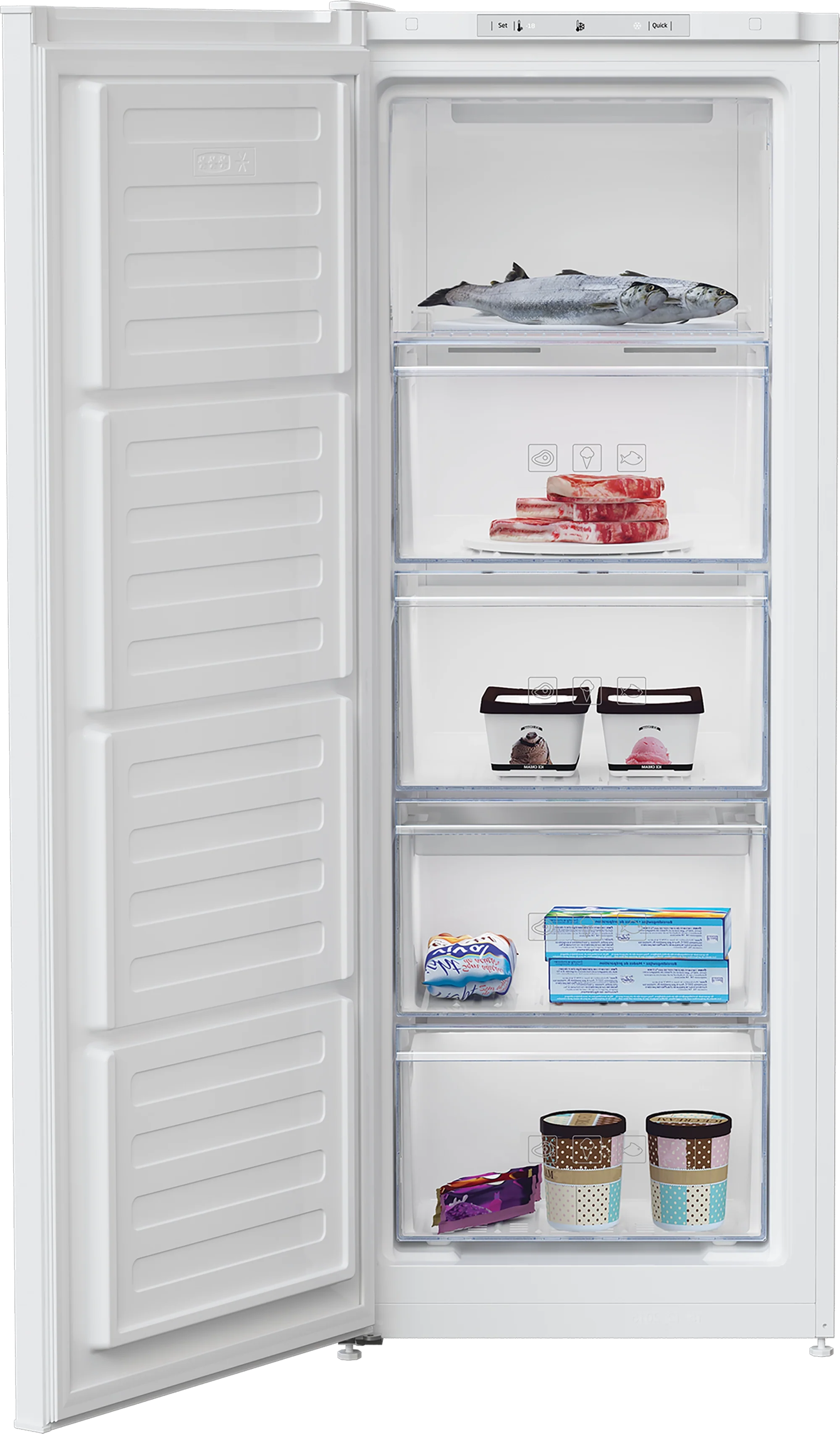 Beko FFG4545W 54cm Frost Free Tall Freezer - White