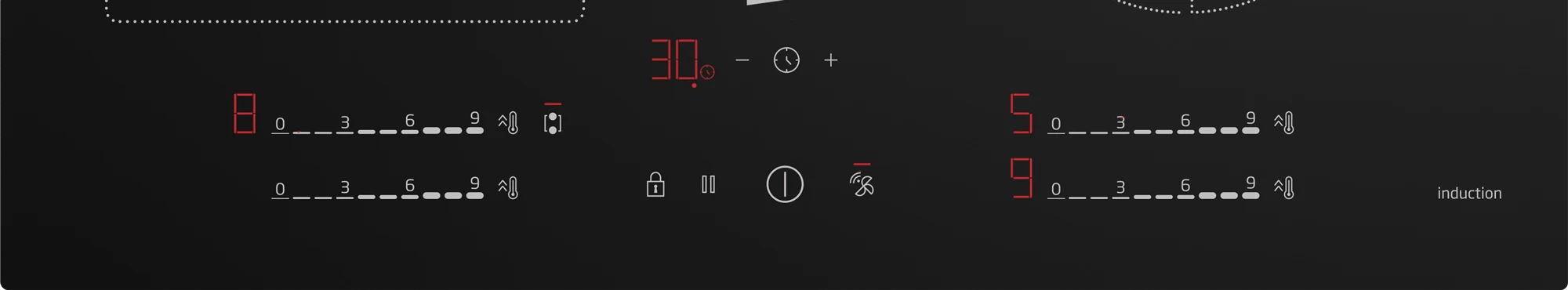 Beko HIIP64530UFT 59cm 4 Zone Induction Hob - Black