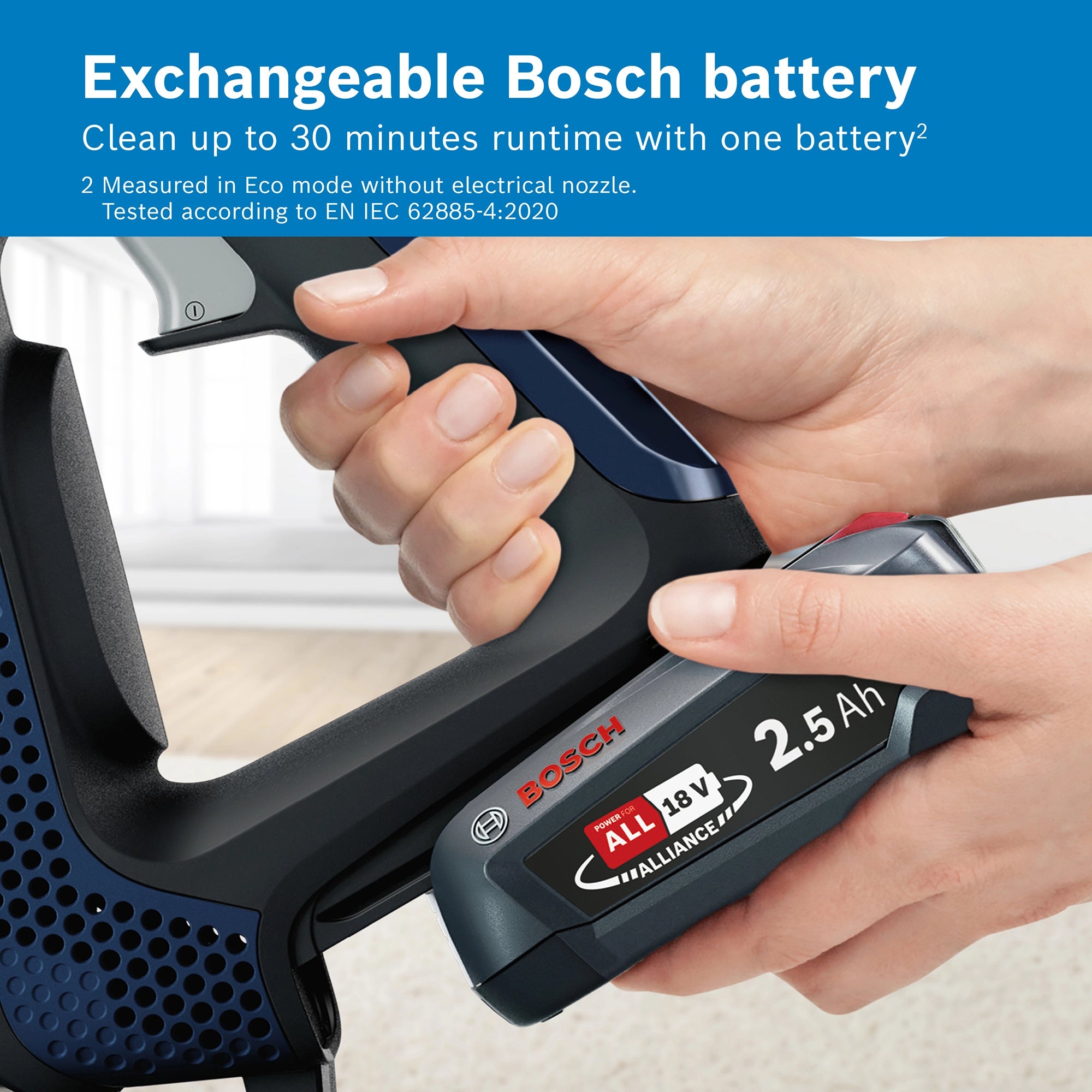 Bosch BBS611GB Cordless Vacuum Cleaner - 30 Minute Run Time - Black - PLUS Additional Battery