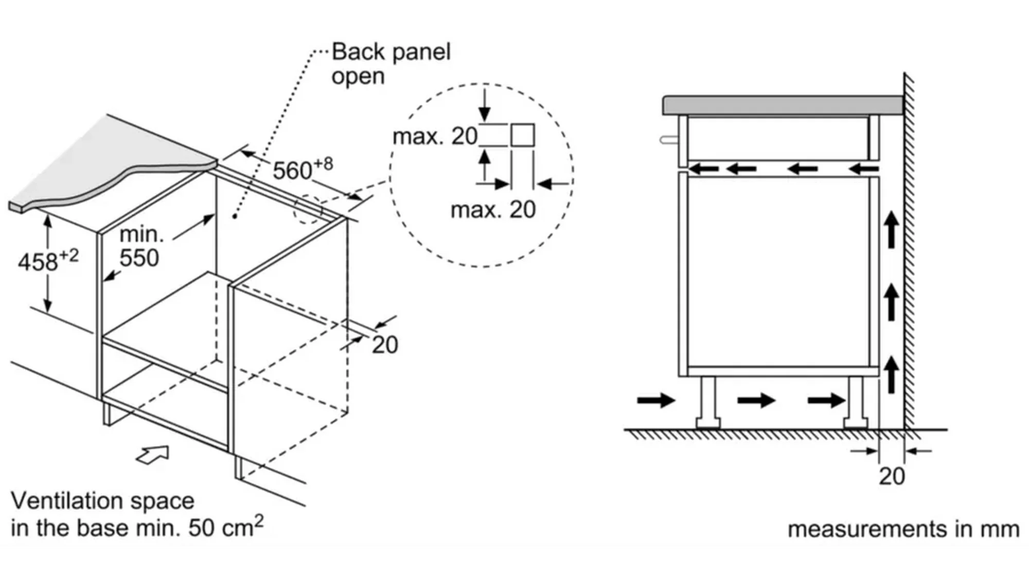 Bosch CMA583MS0B Series 4 Built-In Combination Microwave - Stainless Steel