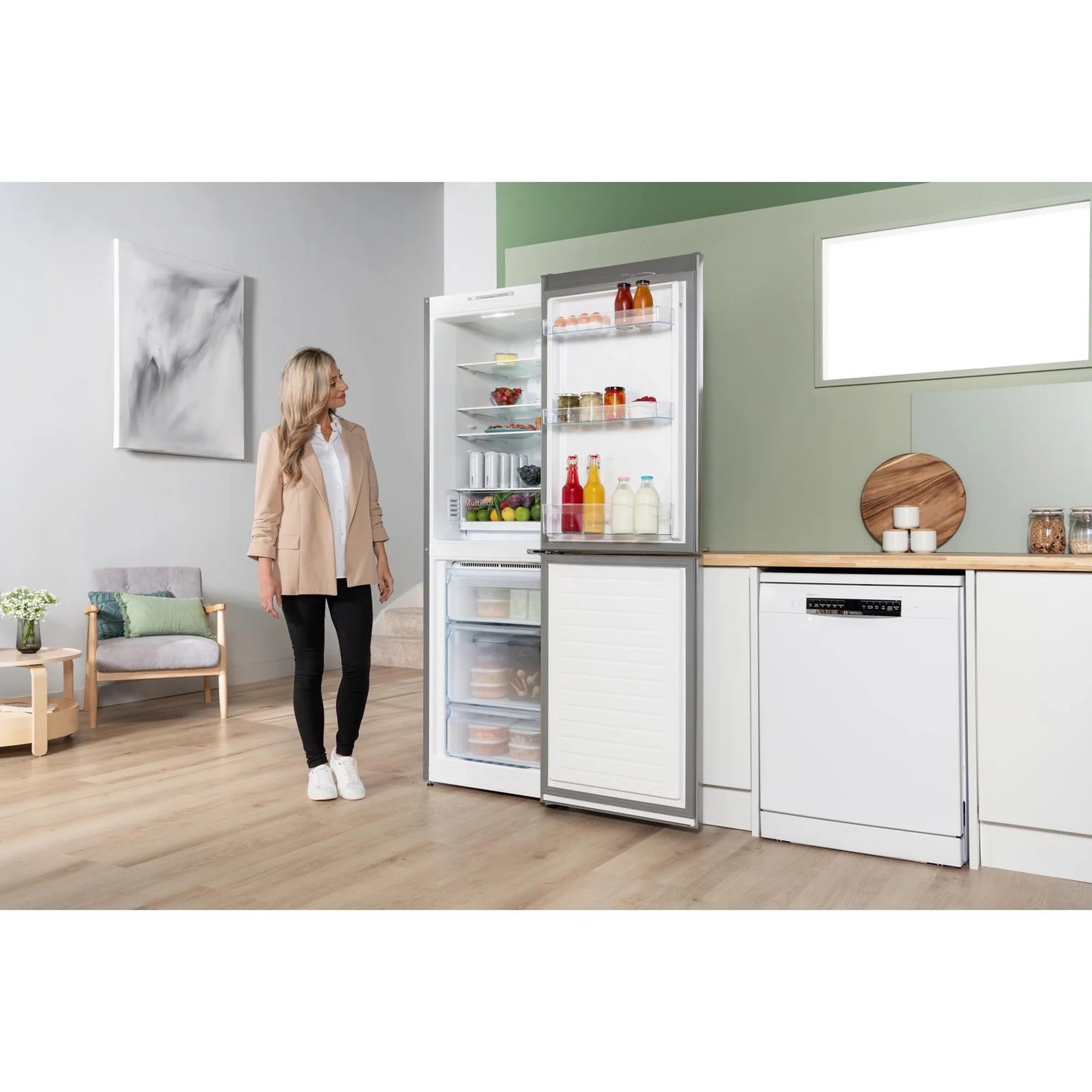 Bosch KGN34NLEAG 60cm 50/50 Frost Free Fridge Freezer - Silver