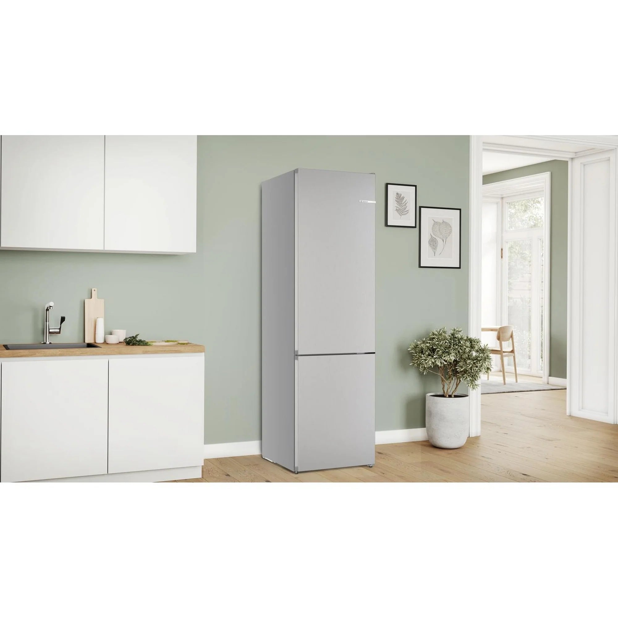 Bosch KGN392LAGG 60cm 60/40 Total No Frost Fridge Freezer - Stainless Steel Look