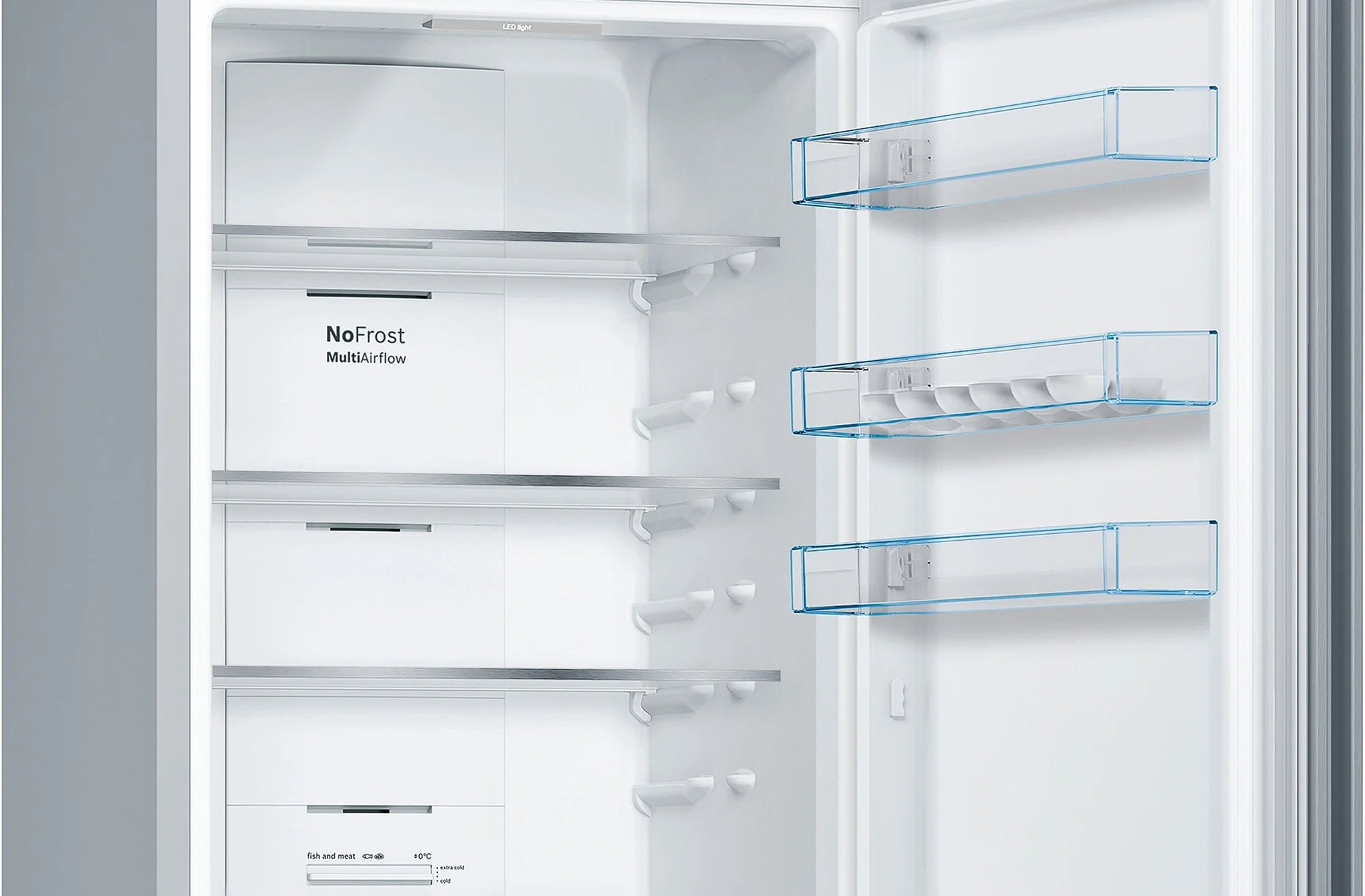 Bosch KGN392LEBG 60cm 70/30 Total No Frost Fridge Freezer - Stainless Steel Look